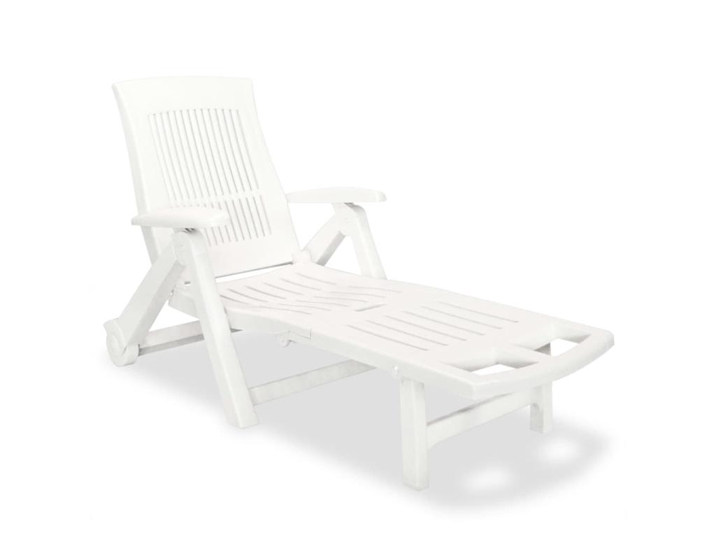 Sillón con reposapiés Plástico Blanco