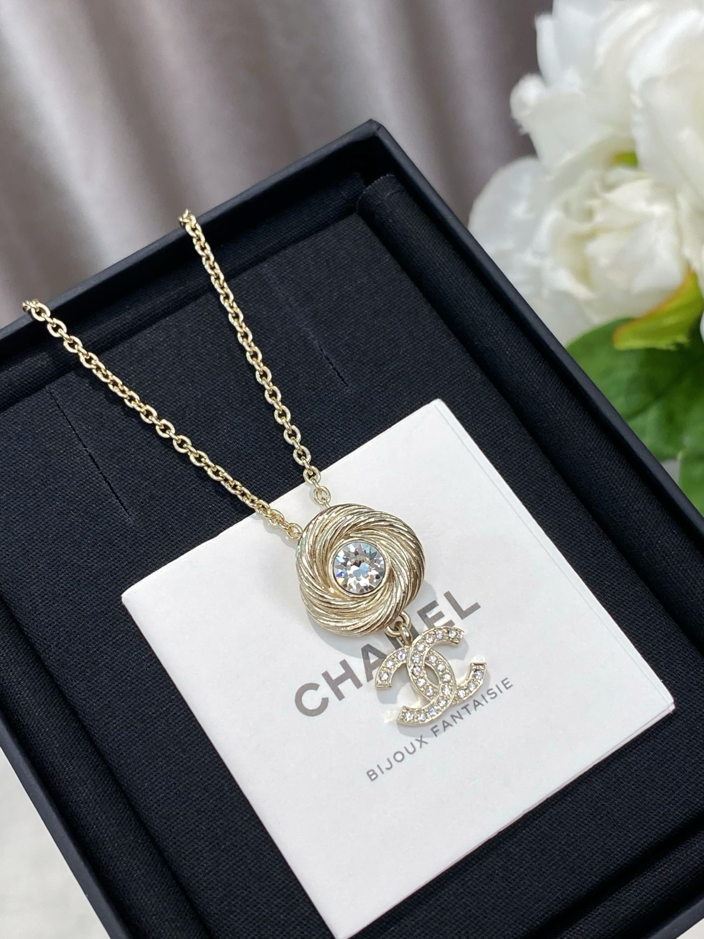Chanel Twisted CC Pendant Necklace - Original Replica Club