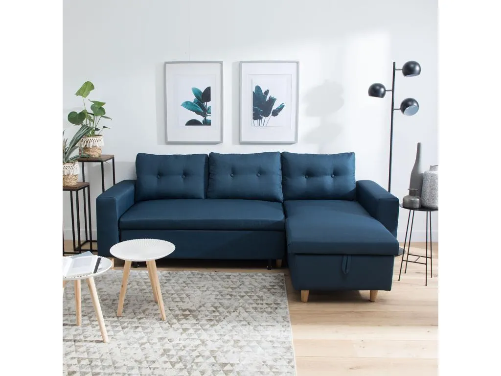 Sofá cama Decounico 3 plazas azul