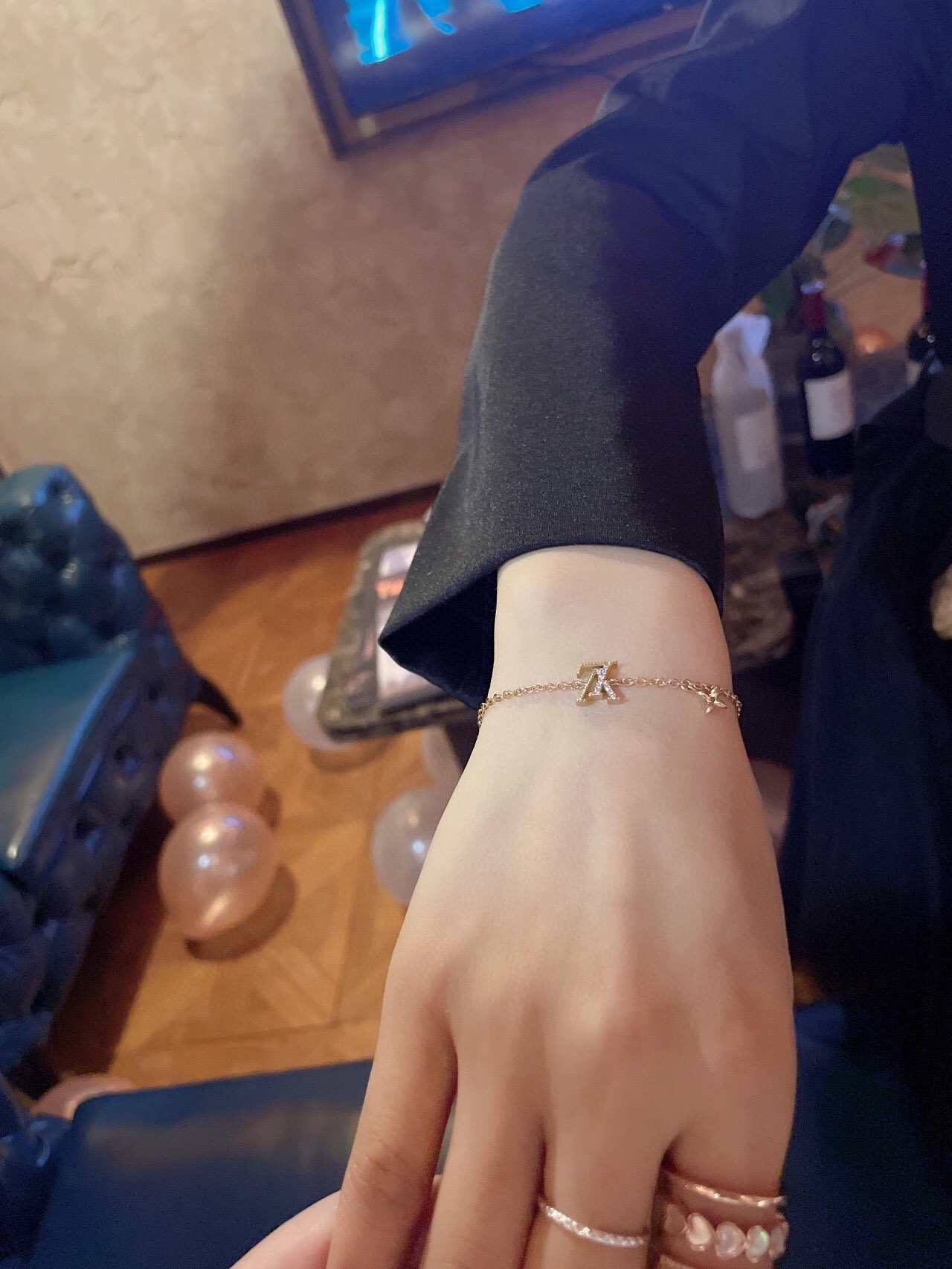 Louis Vuitton Diamond LV Letters Bracelet - Original Replica Club