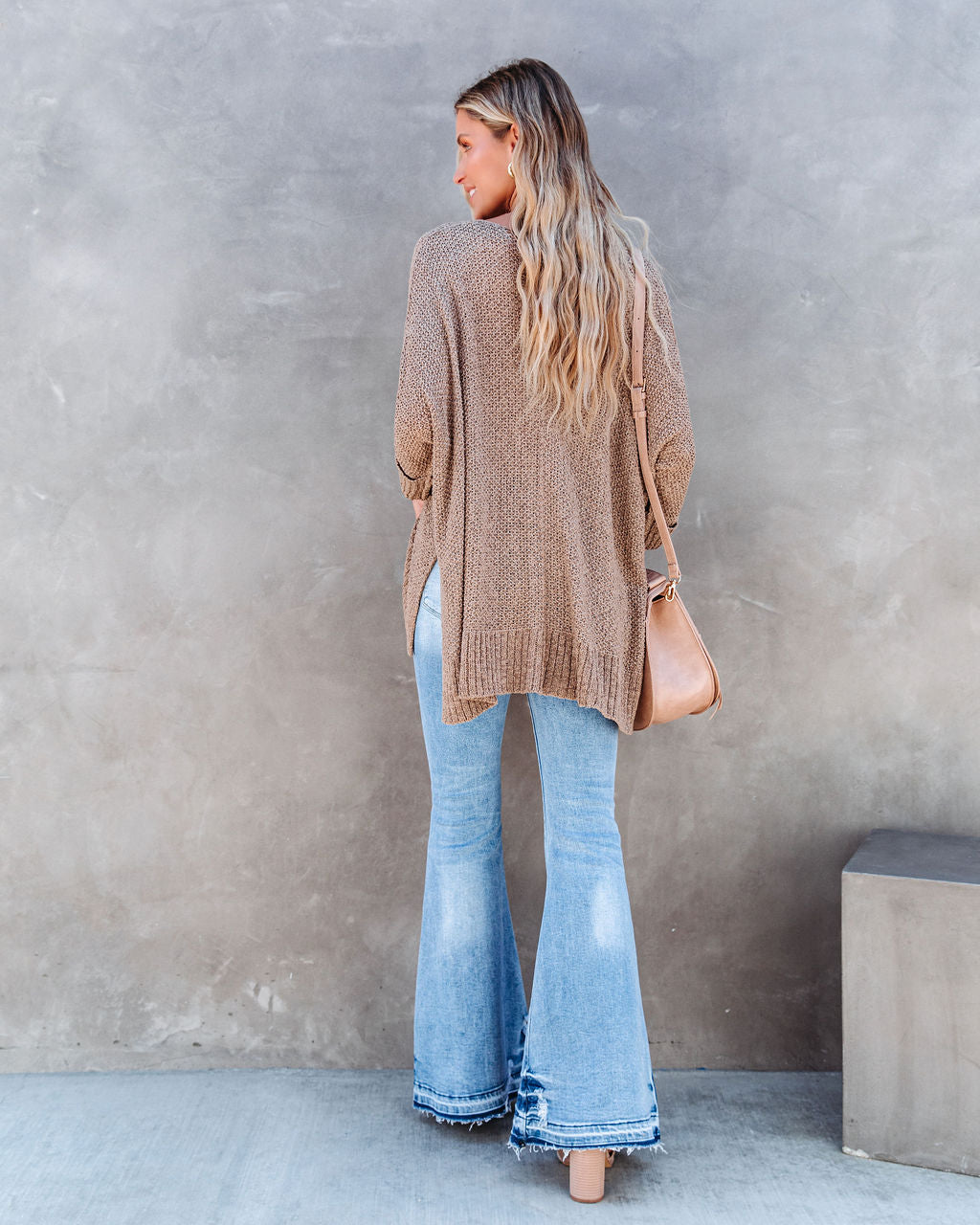 Sienna Oversized Knit Sweater - Taupe - SALE - Se7enfashion