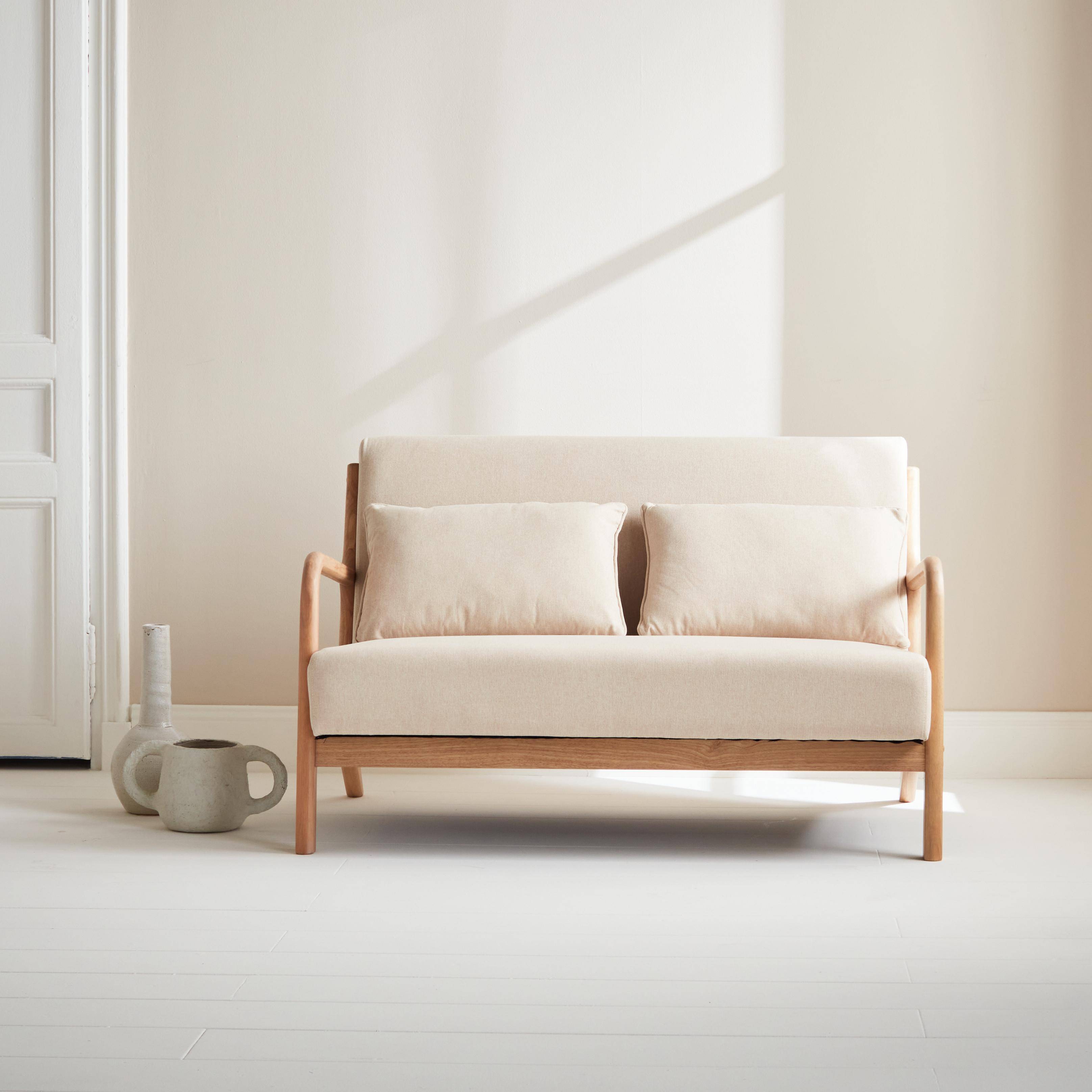 Lorens - Banco de diseño en madera y tela