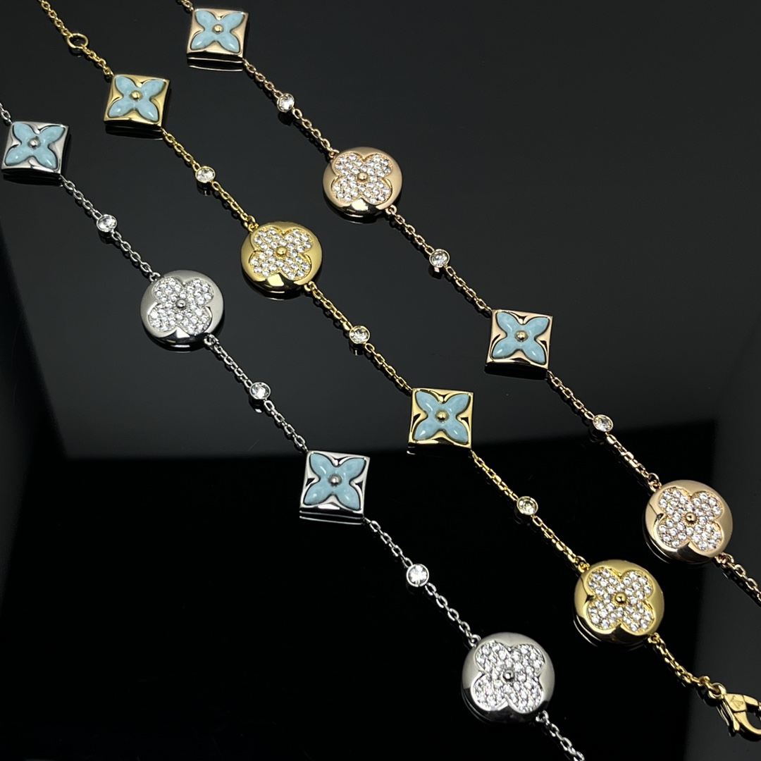Louis Vuitton Diamond Sun Blue Amazonite Star Bracelet - Original Replica Club