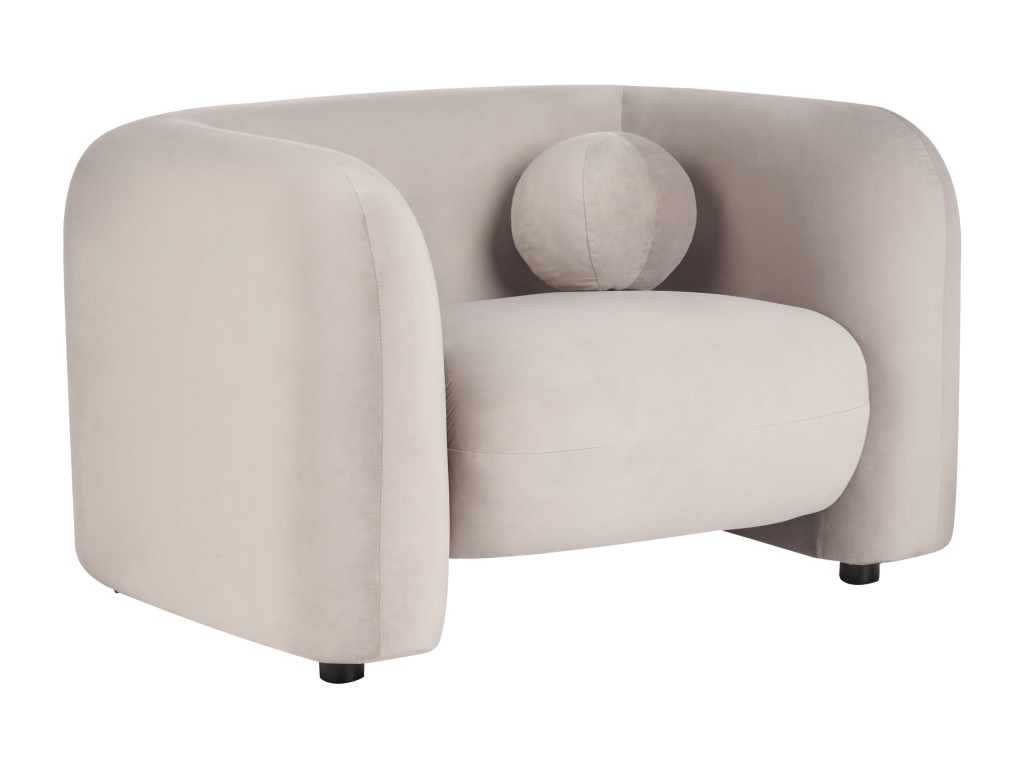 Sillón Confortzx Terciopelo Gris pardo
