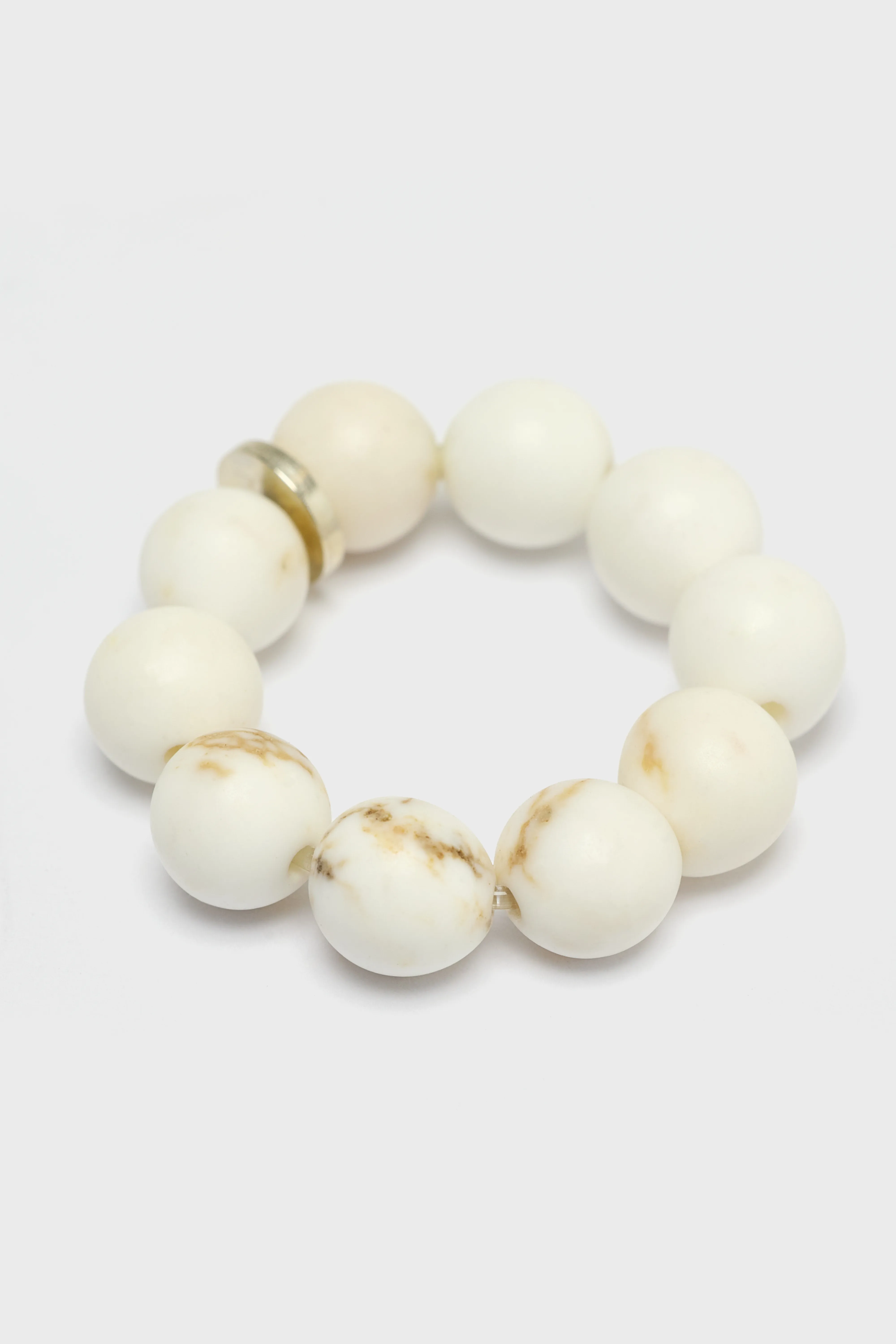 Bellerose Ivory Magnesite Spheres Ring  (252 / W / WHITE)