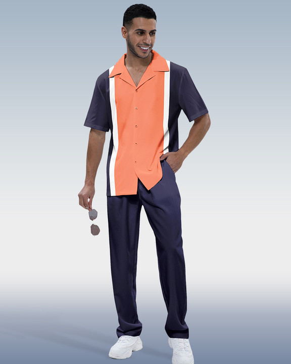 Suitmens Men's Walking Suit Navy-Coral