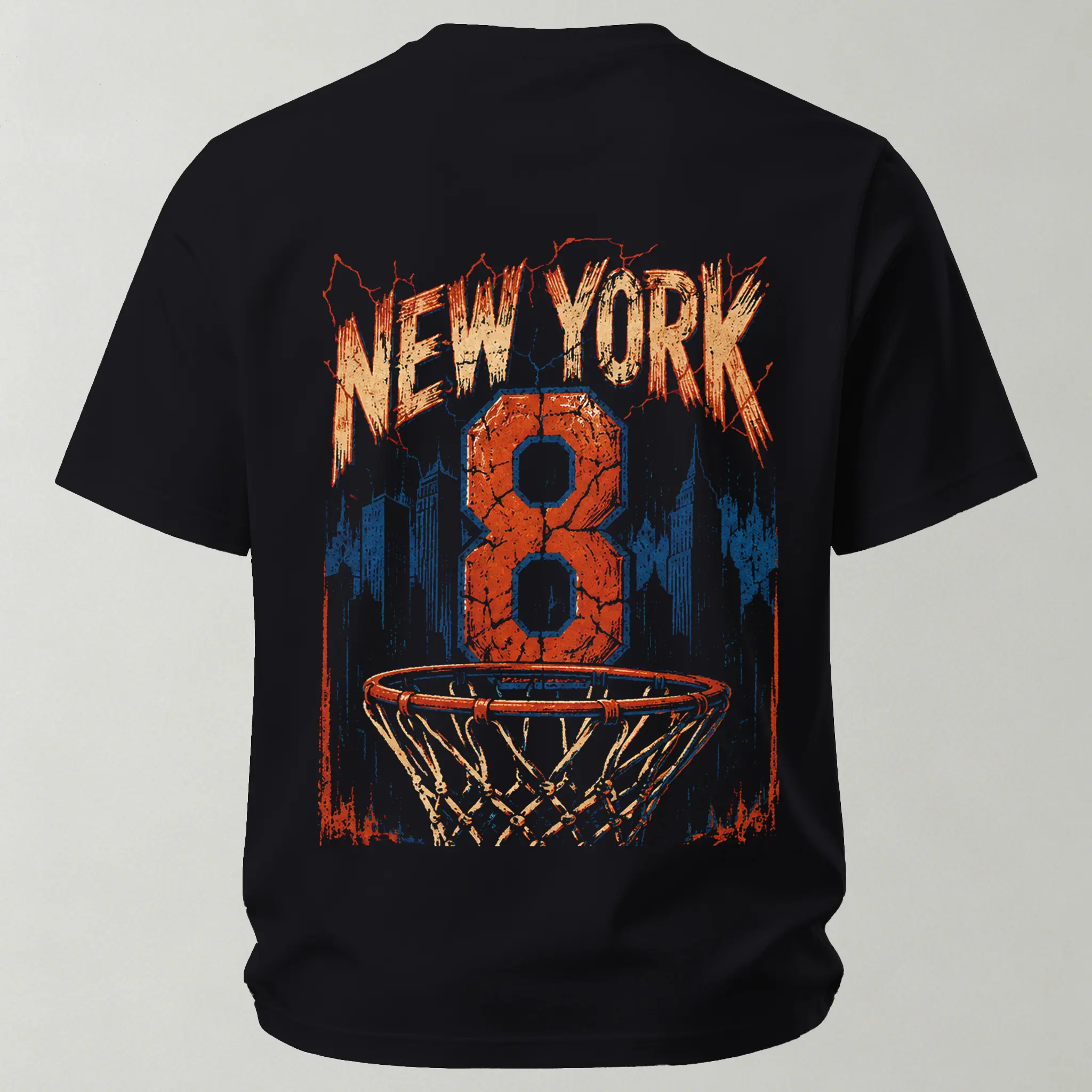 Vintage #8 Basketball Graphic Printed Unisex Oversized T-shirt