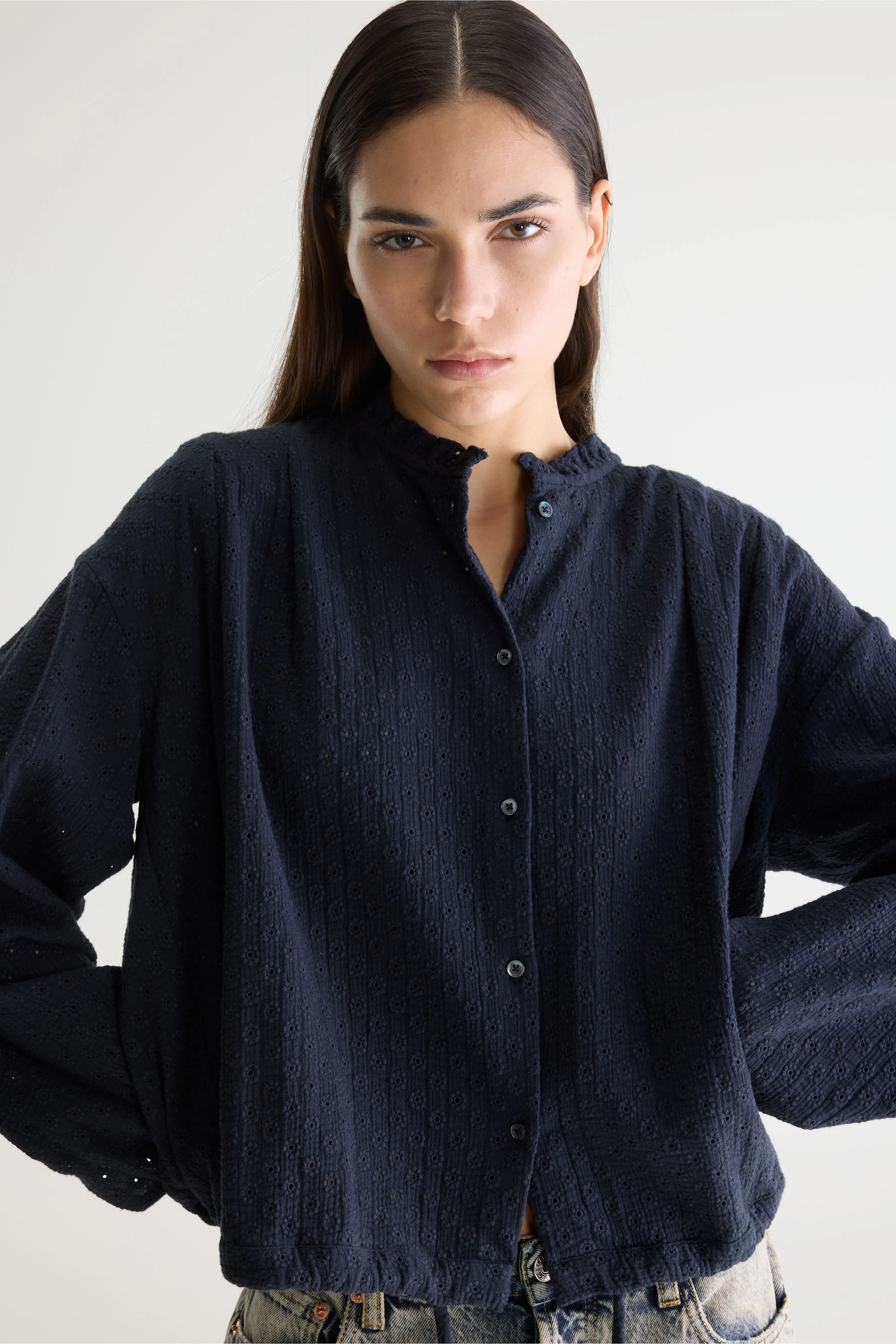 Bellerose Chelsy embroidered blouse (261 / W / NAVY)