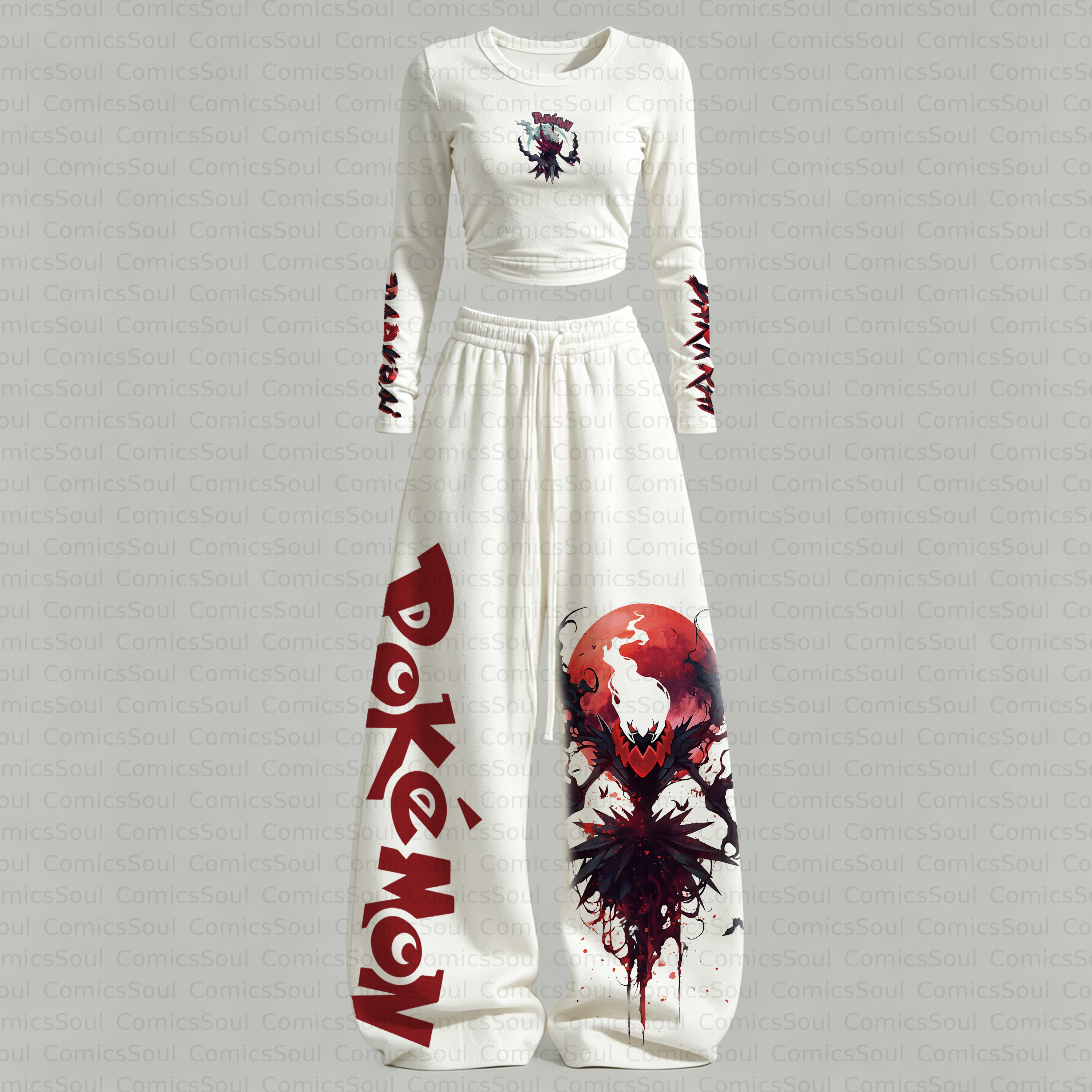 Pokémon Long-Sleeve Top and Elastic-Waist Pants Set TeeThreads Sustain the Scene with Custom Apparel
