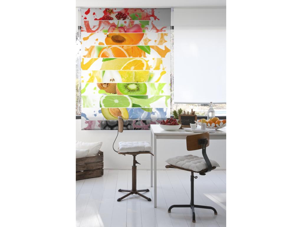 Hogarlujo | Estores Personalizados de COCINA | 150 x 255 cm (Ancho por Alto) Tamaño de Tela 147 x 250 cm | Modelo C-1219 Color Unico