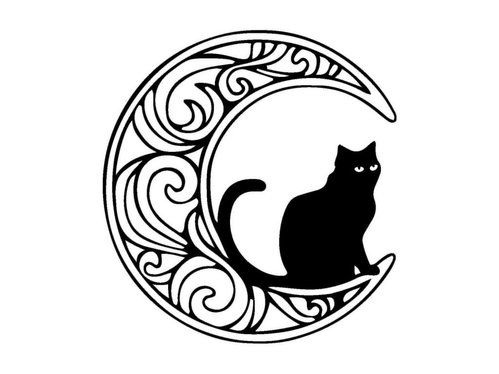 Decoración de Metal Gato 131, Negro, 40x0,15x43 cm, Hogarlujo