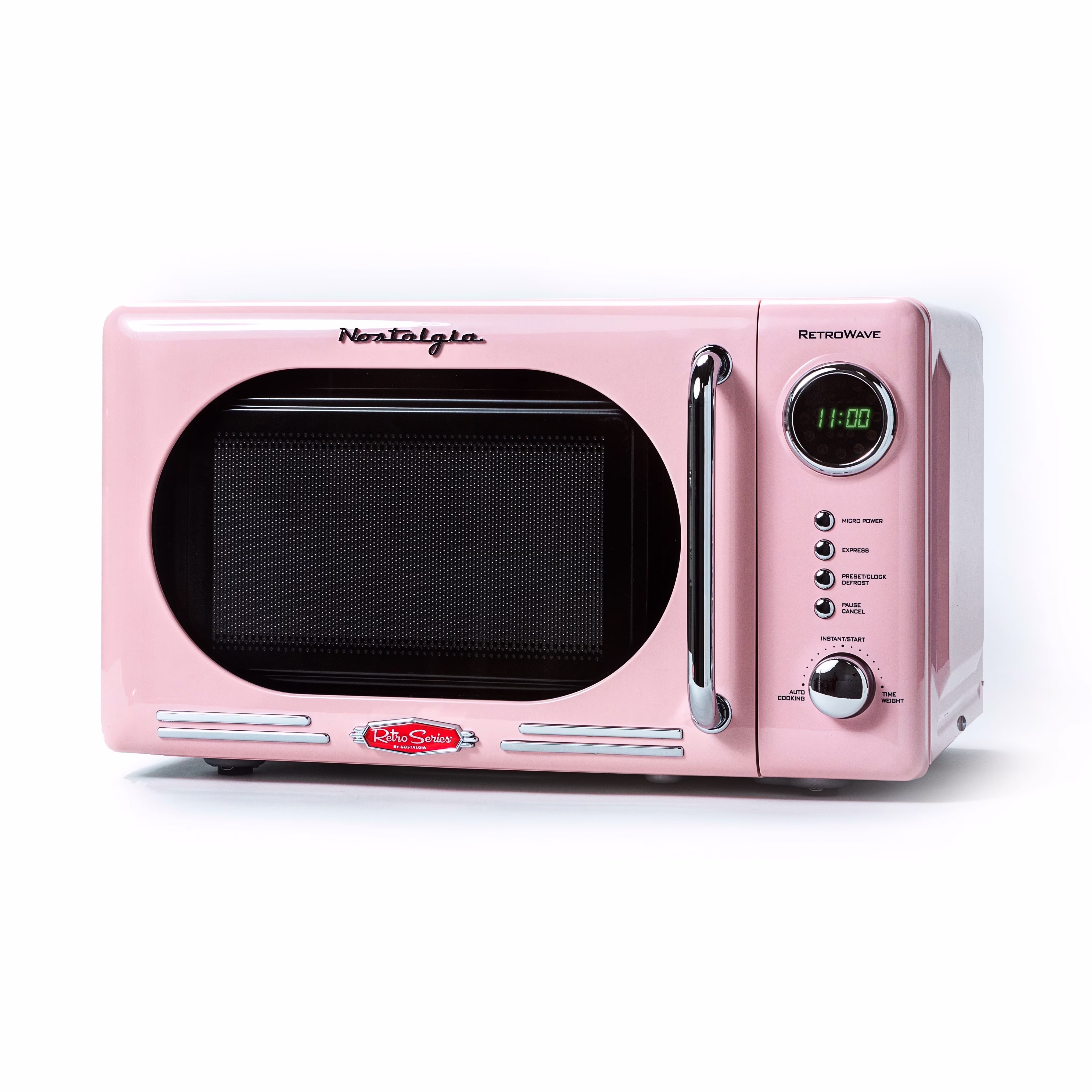 Nostalgia Retro Compact Countertop Microwave Oven - 0.7 Cu. Ft. - 700-Watts with LED Digital Display - Child Lock - Easy Clean Interior - Orange - Image 18