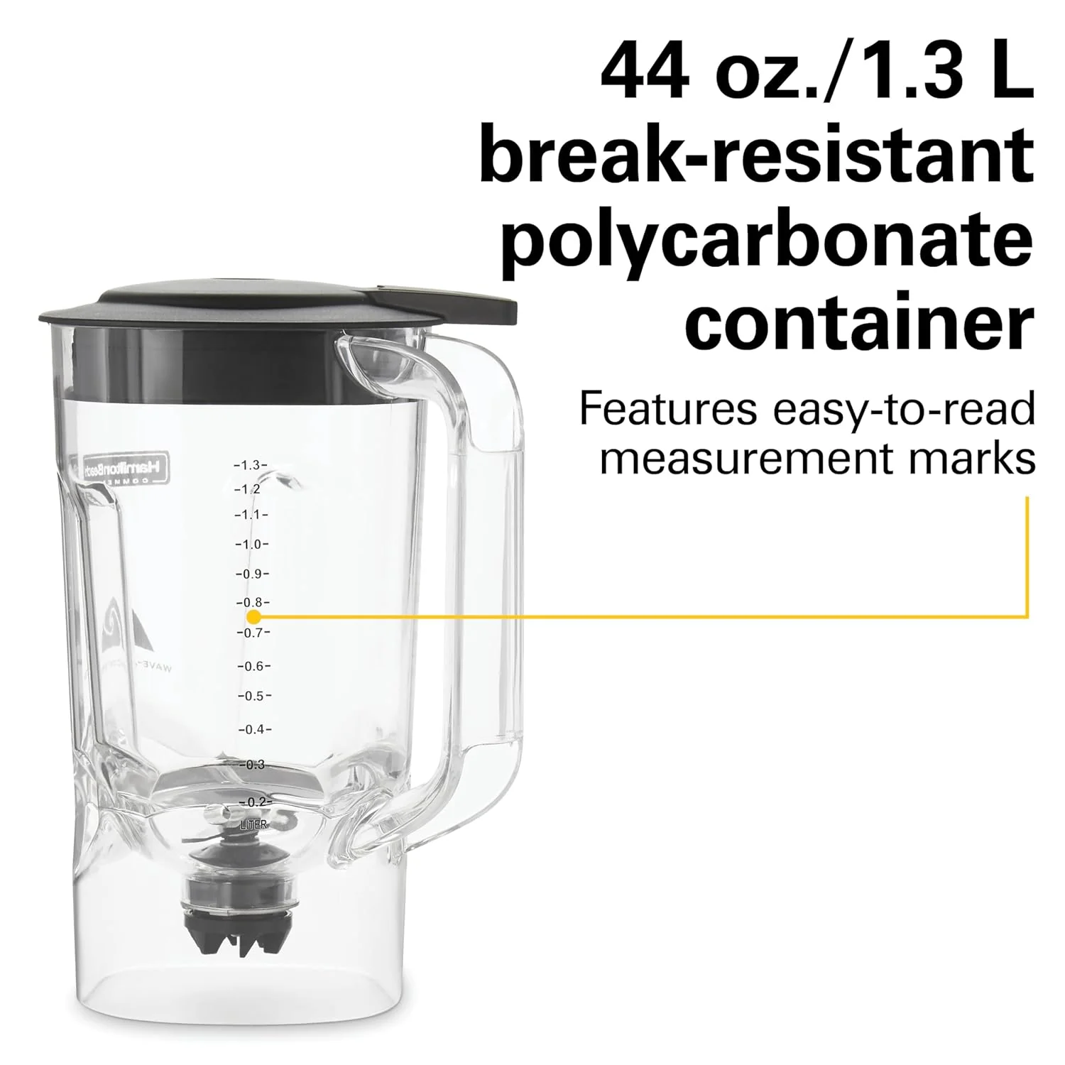 Hamilton Beach Commercial 908R 44Oz Bar Blender, 2 Speed, 1 HP, Black (HBB908R)