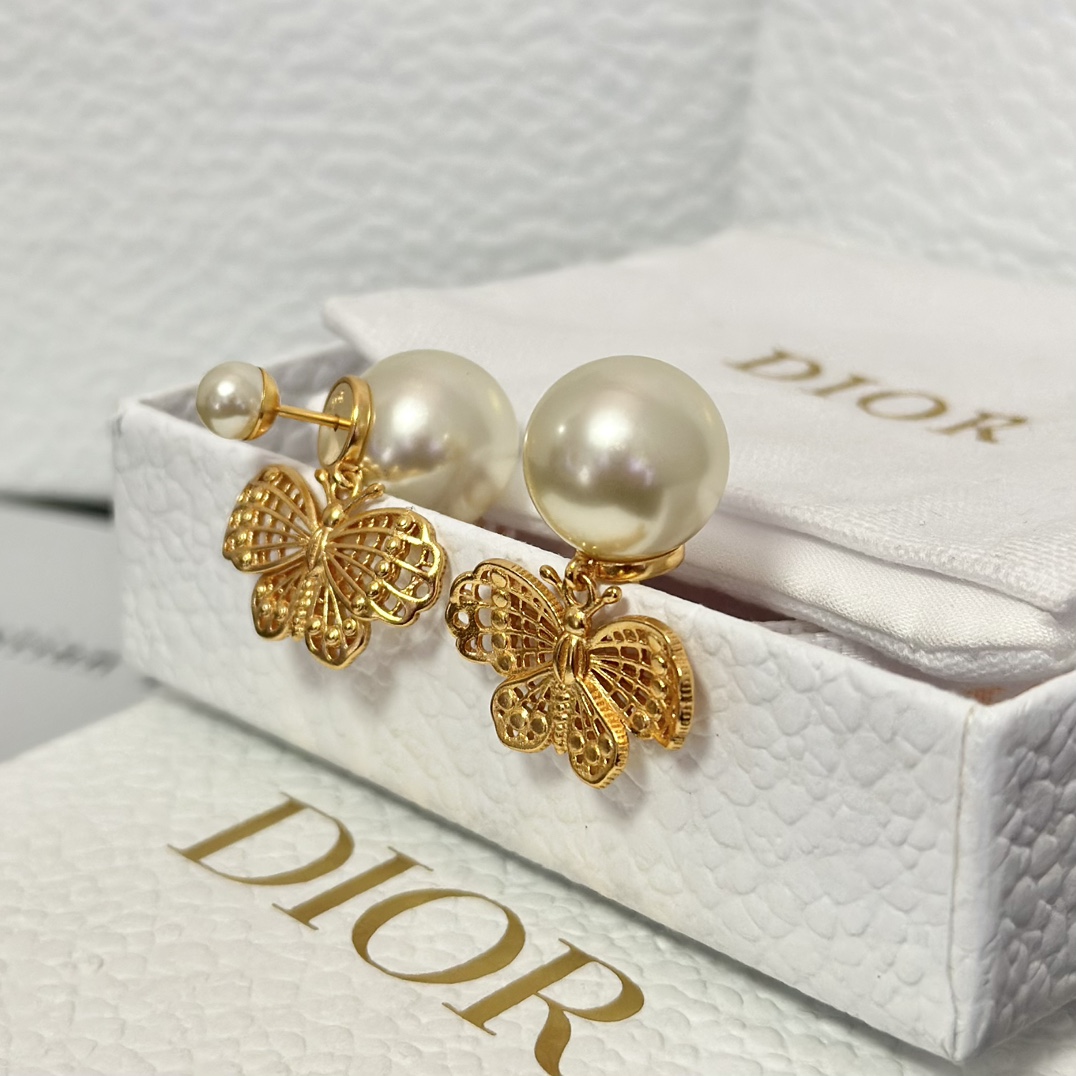 Dior Butterfly Dangle Earrings - Original Replica Club