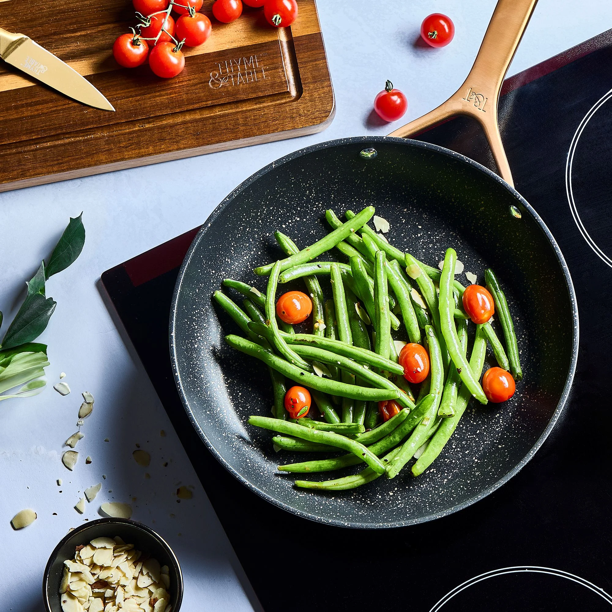 Thyme & Table Supreme 12-Piece Non-Stick Cookware Set, Pots and Pans Set- Bronze - Image 12
