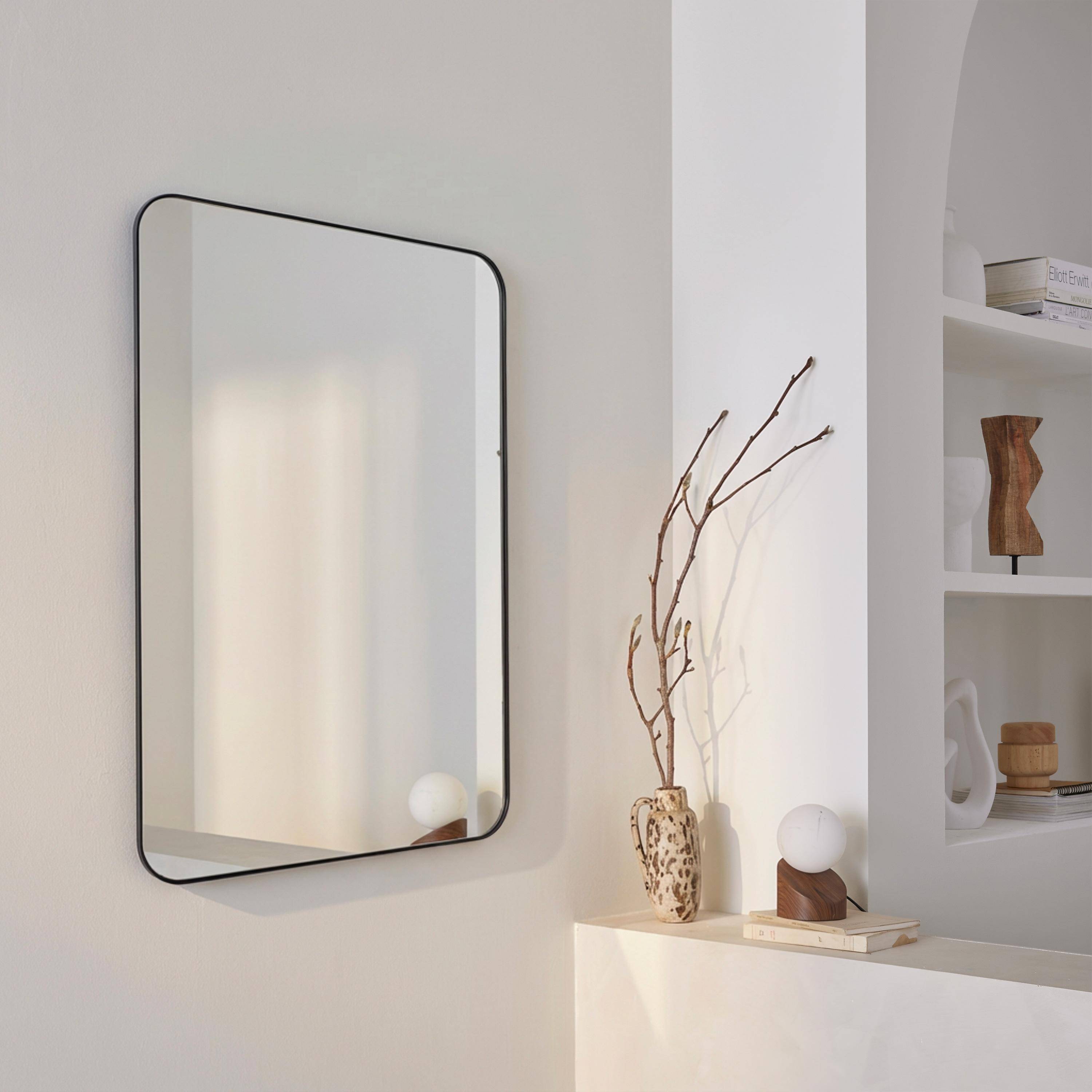 Harold - Espejo rectangular en acero decorativo de pared