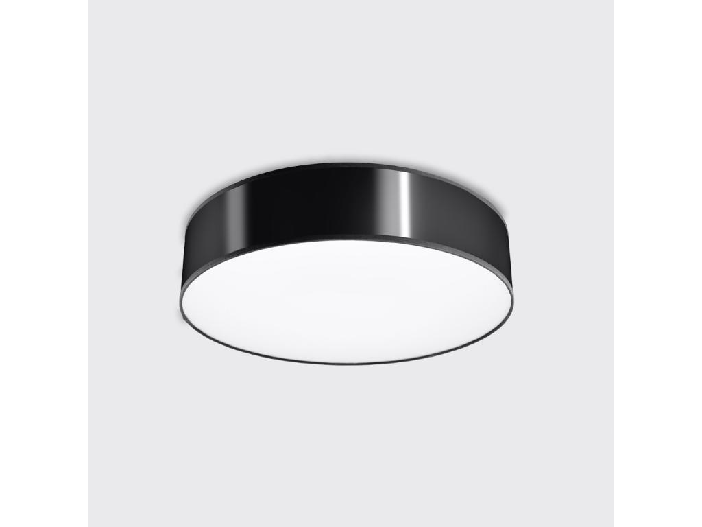 Lámparas de techo Arena minimalista de CLORURO DE POLIVINILO - 4 fuentes luminosas - L.55 x A.11 cm - negro