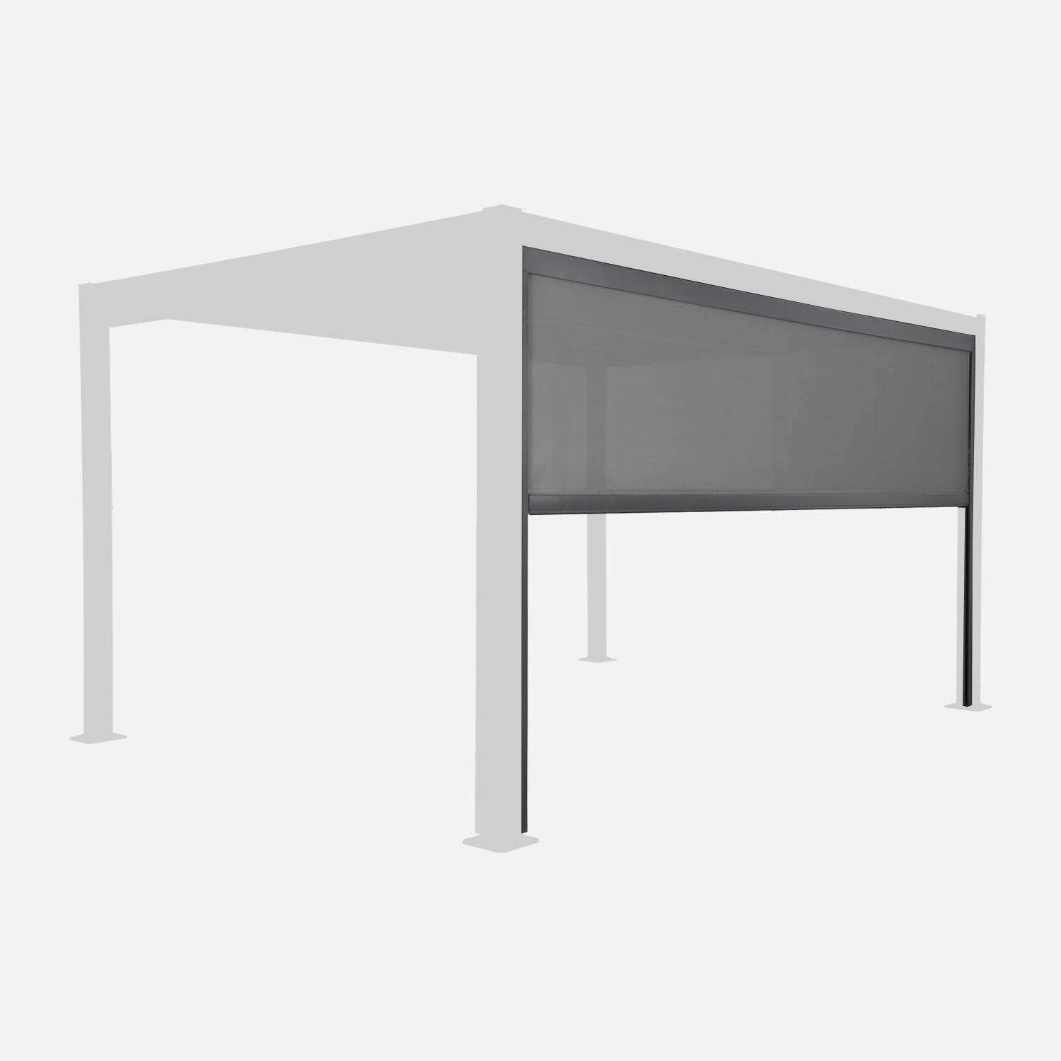 Palace 3x4m + accesorio - Pérgola bioclimática de aluminio y acero 3x4m con toldo 4m