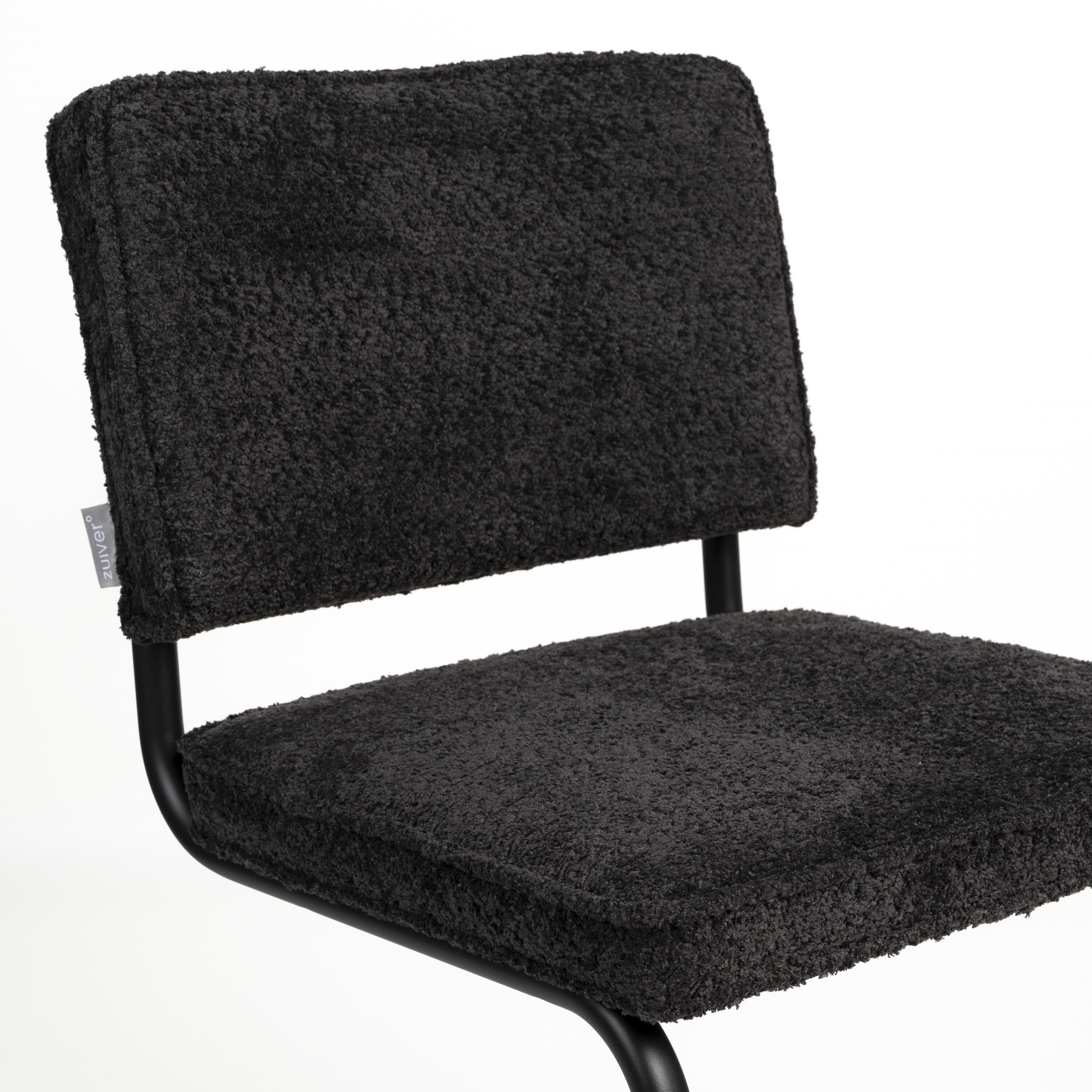 Zuiver Ridge Eetkamerstoel - Bouclé - Zwart