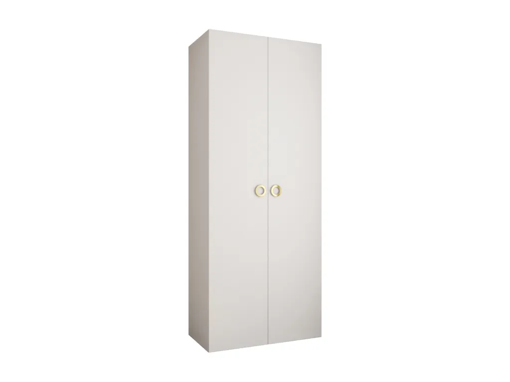 Armario Andreuworldcasa 1 con puertas batientes 245.5/100/40 2 puertas (blanco/oro)