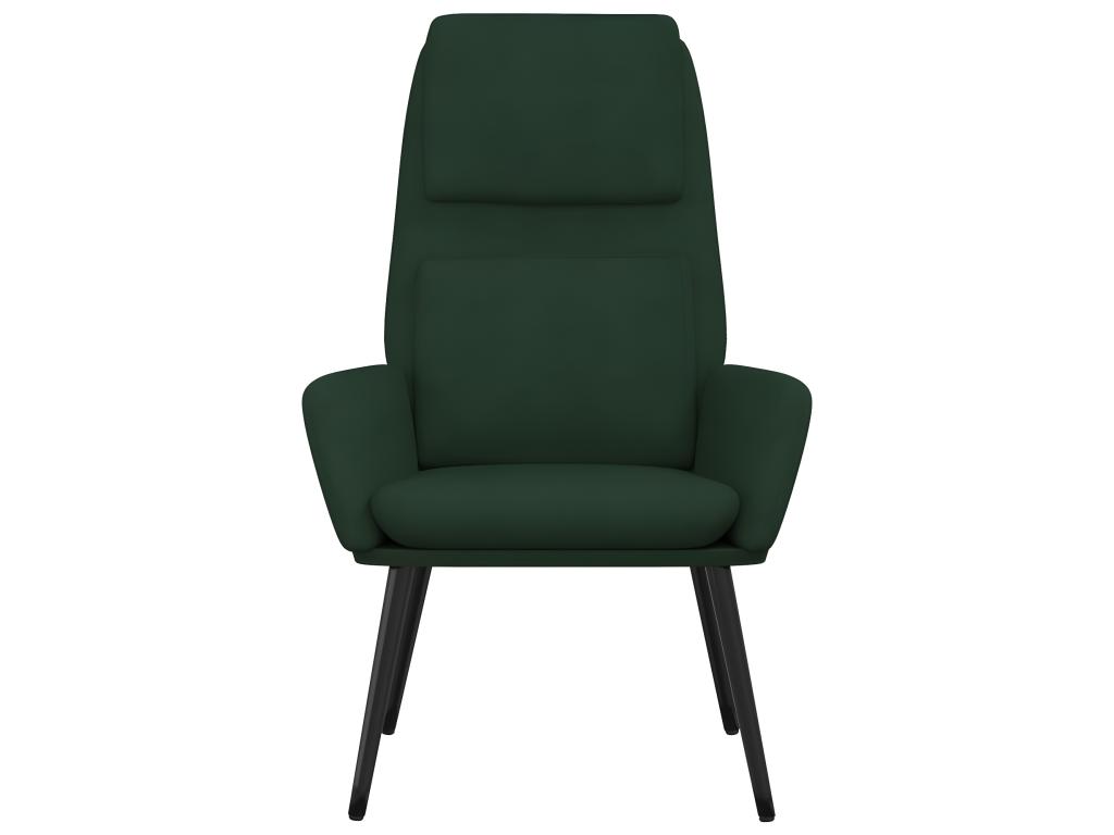 Sillón de relajación Tela verde oscuro