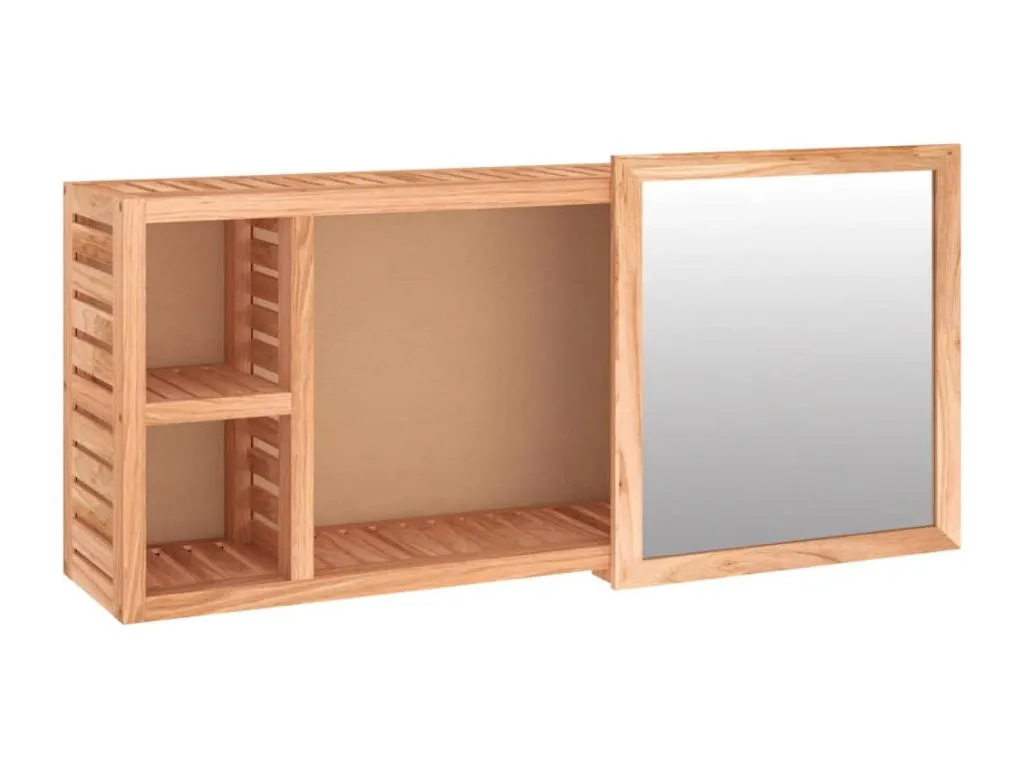 Armario con espejo Alkifurniturees maciza nogal 80x17x34 cm KGOK10503