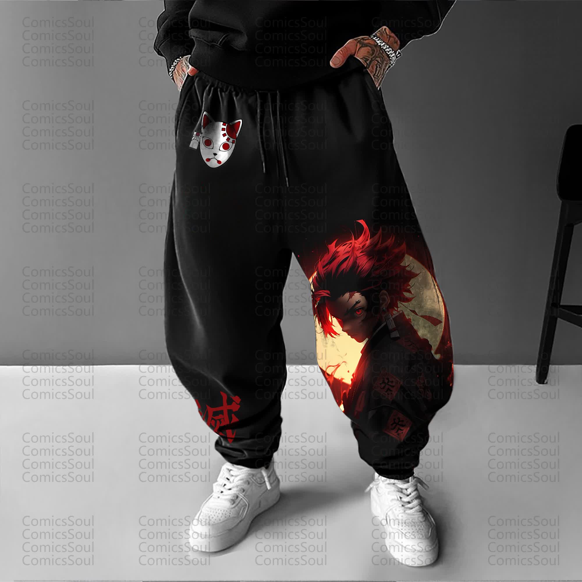 Unisex Anime Inspired Vintage Pants丨Comicssoul