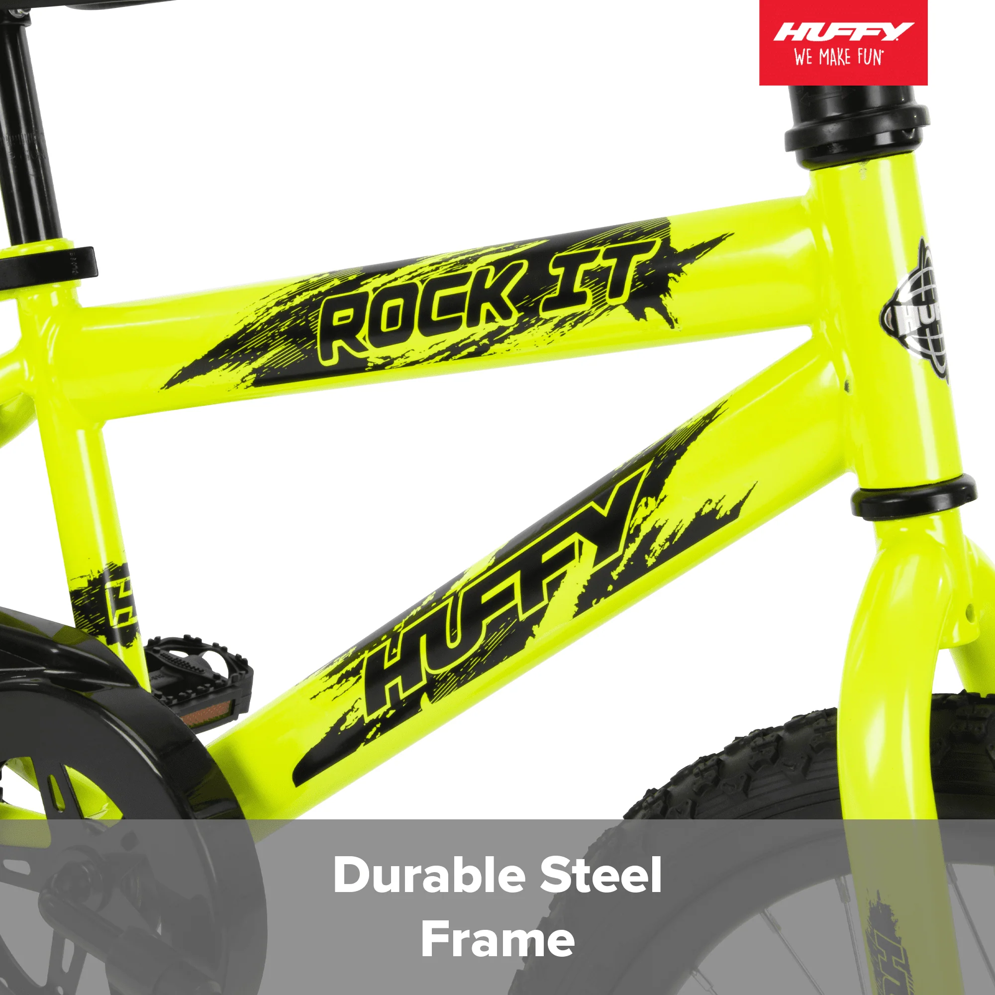 18 in. Rock It Boy Kids Bike, Neon Powder Yellow - Image 4