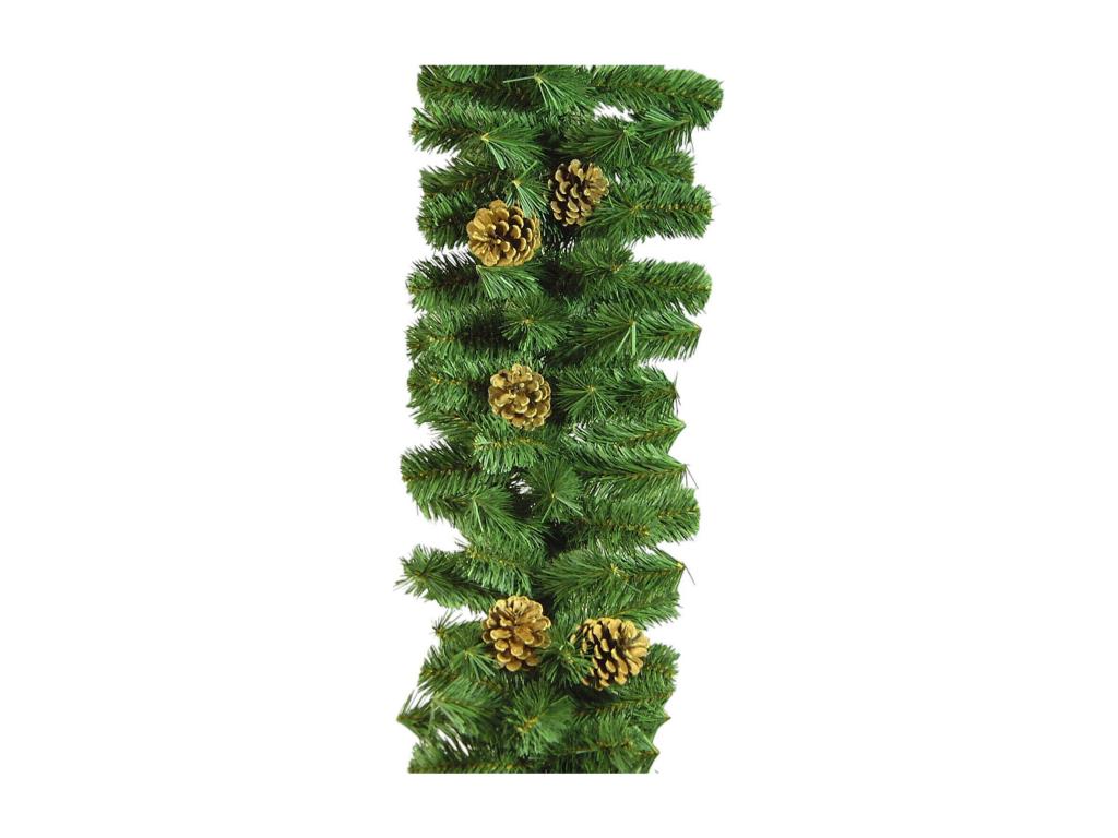 Decoración de Navidad Dnore, Adorno navideño, Ornamento de Navidad, Decoración festiva, Made in Italy, 275x28 h28 cm, Verde