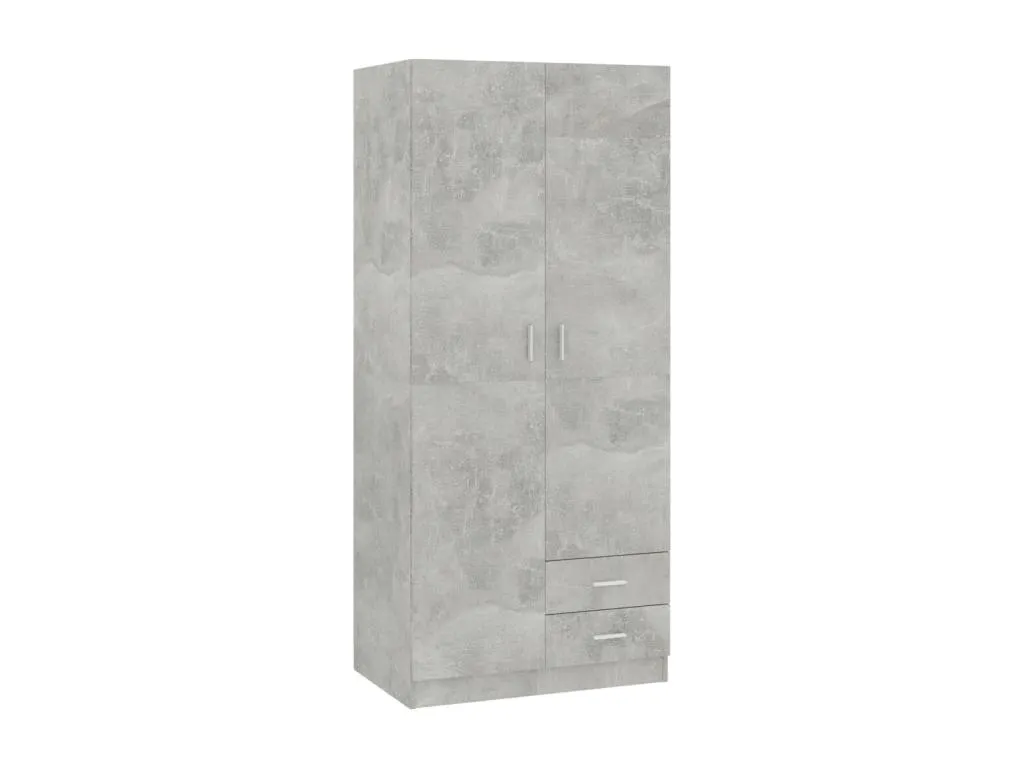 Armario aglomerado efecto hormigón gris 80x52x180 cm gvp3594179