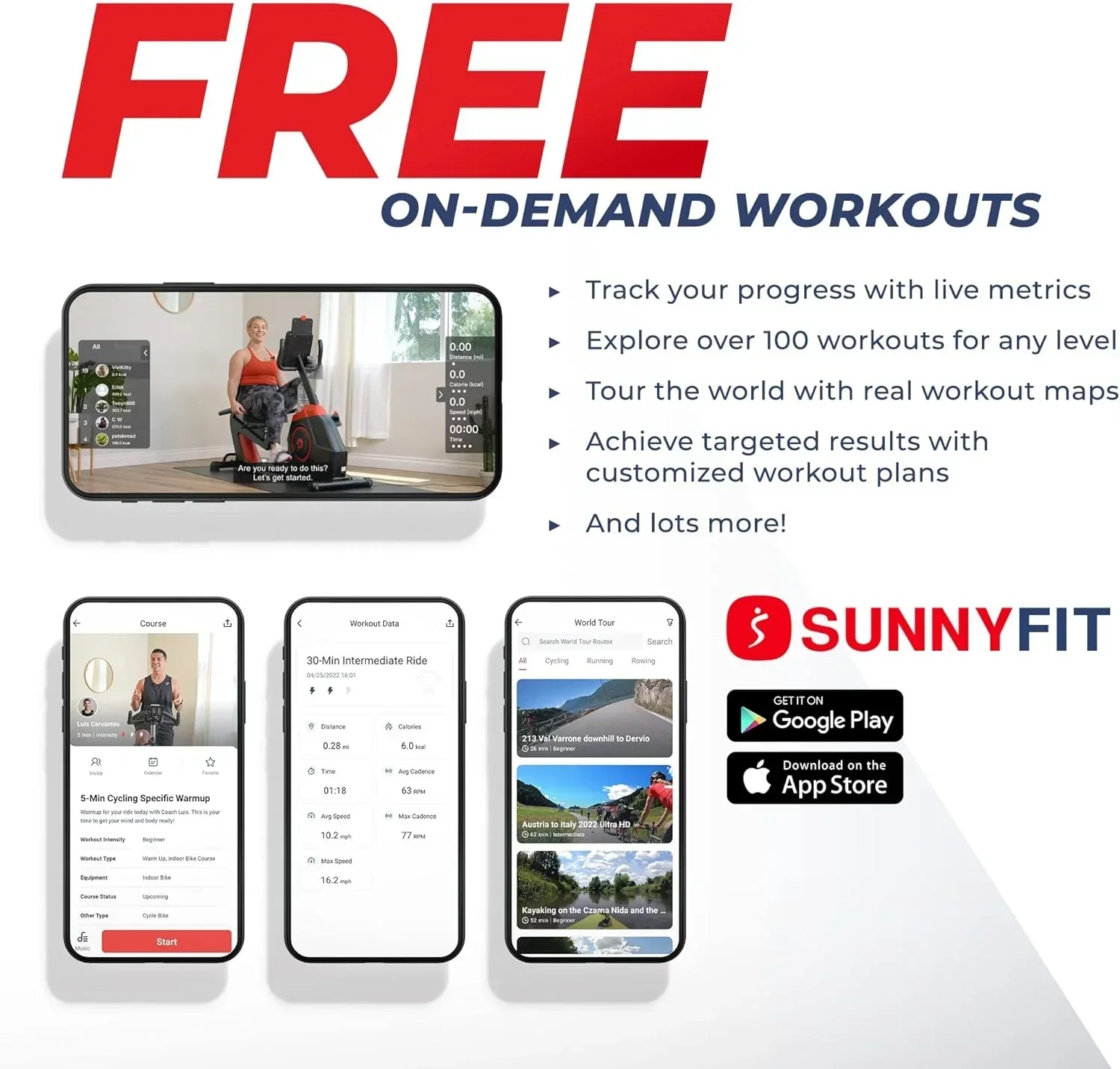 Sunny Health & Fitness Electromagnetic Recumbent Cross Trainer Elliptical Bike With Arm Exercisers - SF-RBE4886SMART - Image 2 Sunny Health & Fitness Electromagnetic Recumbent Cross Trainer Elliptical Bike With Arm Exercisers - SF-RBE4886SMART - Image 2