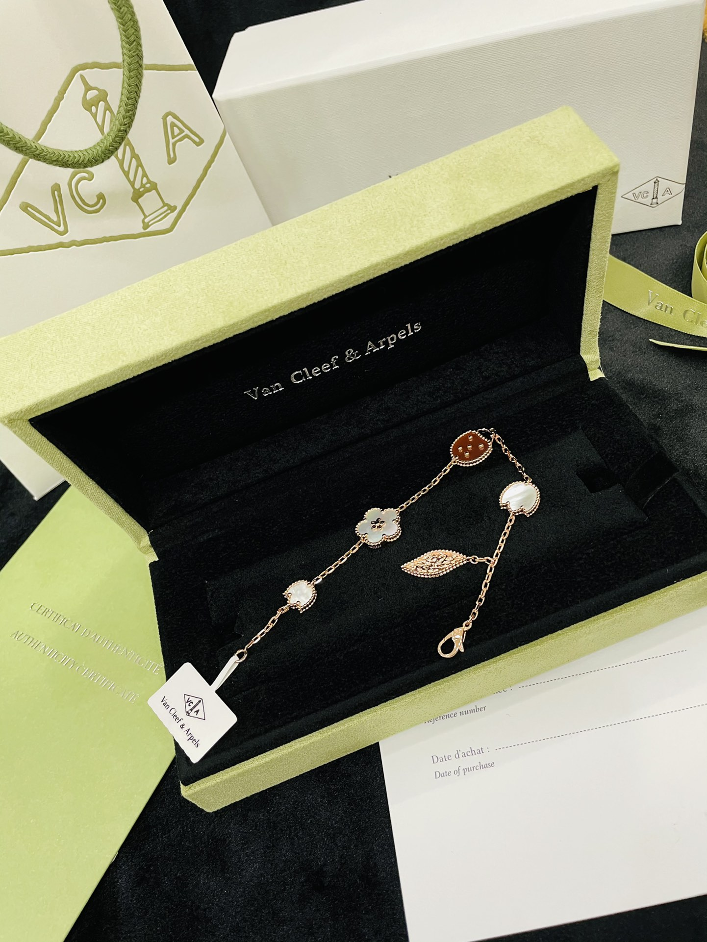 VCA Fauna Ladybug Lucky Spring Bracelet, 5 Motifs - Original Replica Club