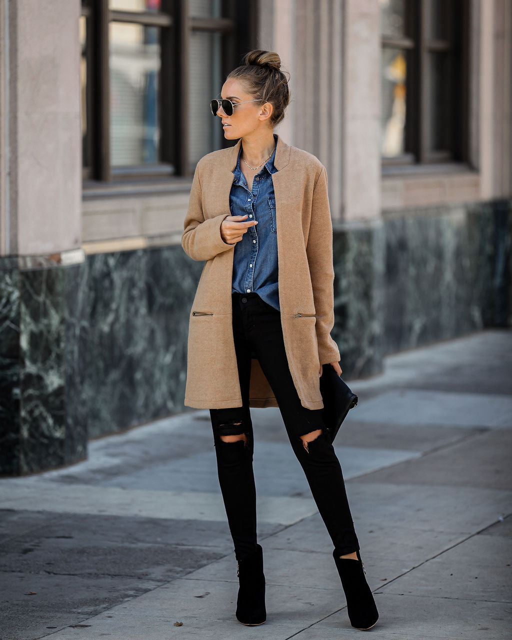 PREORDER - Catalog Pocketed Coat - Camel - Se7enfashion