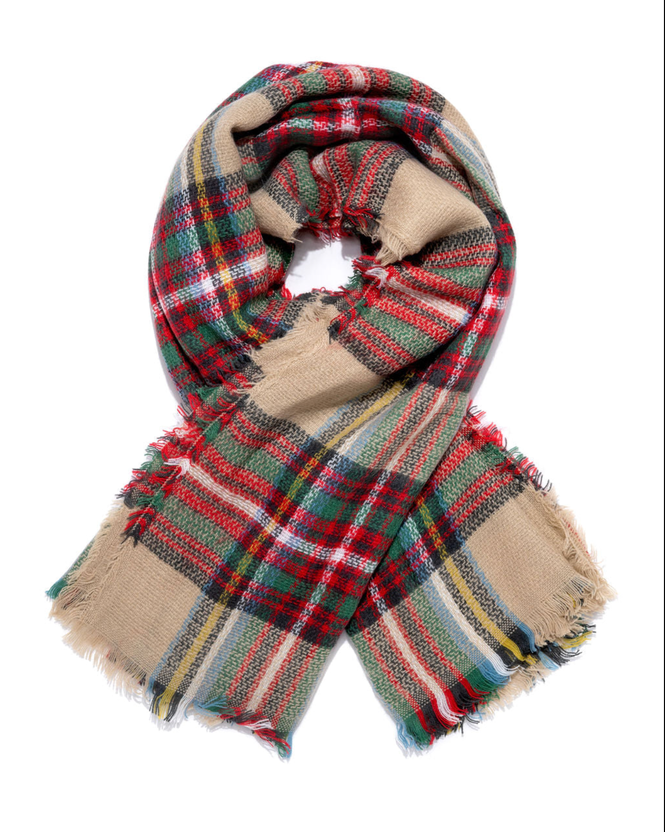 Ava Plaid Blanket Scarf - Se7enfashion