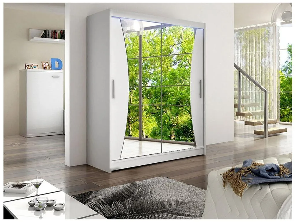 Armario Luxmbls 116 Blanco 200x150x58cm Puertas de armario - Correderas SYHB22184