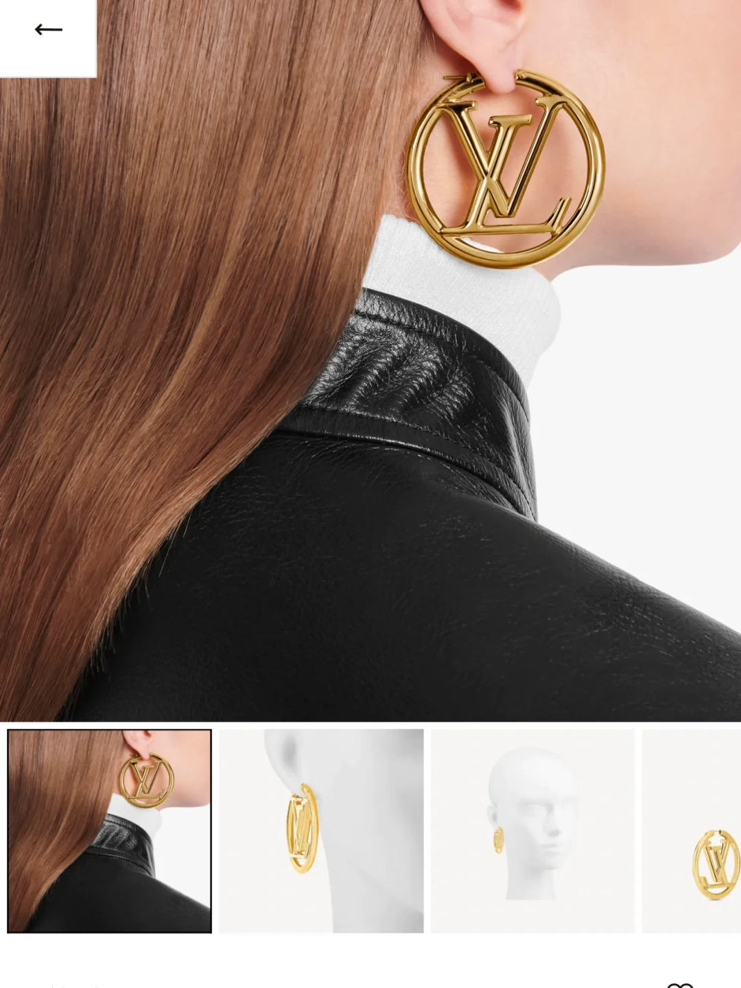 Louis Vuitton Large Hollow Round LV Letter Earrings - Original Replica Club