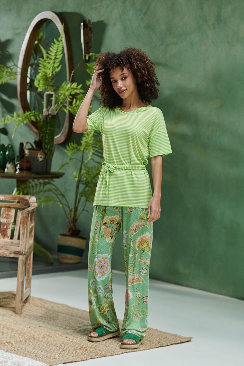 Tonya Top Short Sleeve Little Sumo Stripe Green