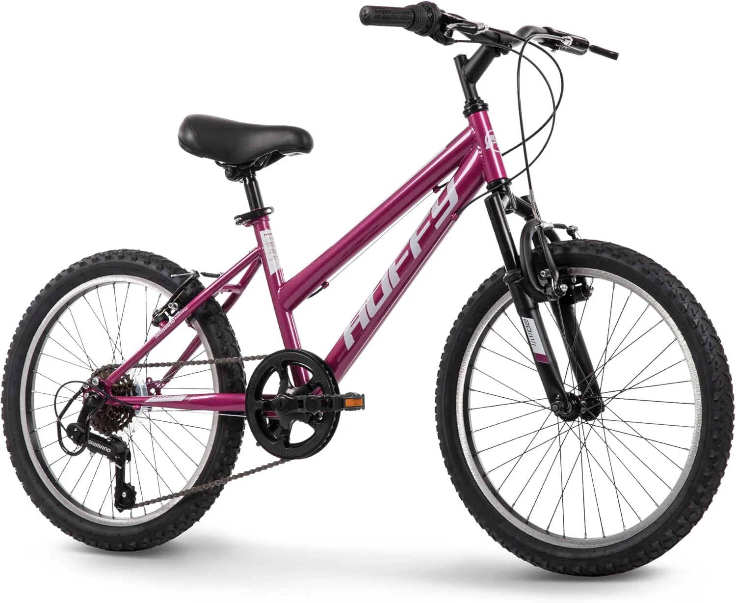 Huffy Stone Mountain Hardtail Mountain Bike for Boys/Girls/Men/Women, 20"/24"/26" Sizes, 6 or 21 Speed Shimano Twist Shifting, Front or Dual Suspension, Comfort Saddle, Sleek Colors