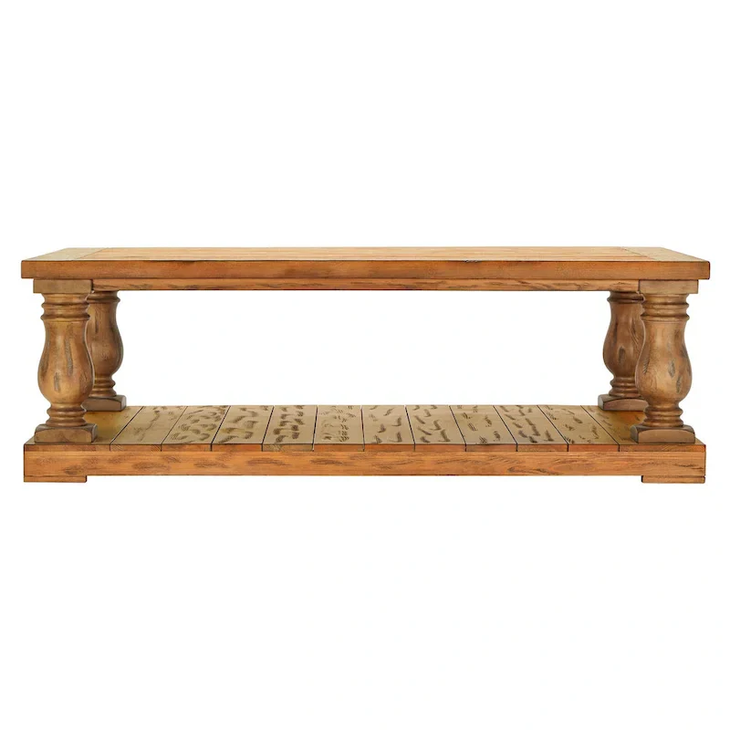 iNSPIRE Q Artisan Edmaire 55-Inch Light Natural Baluster Coffee Table