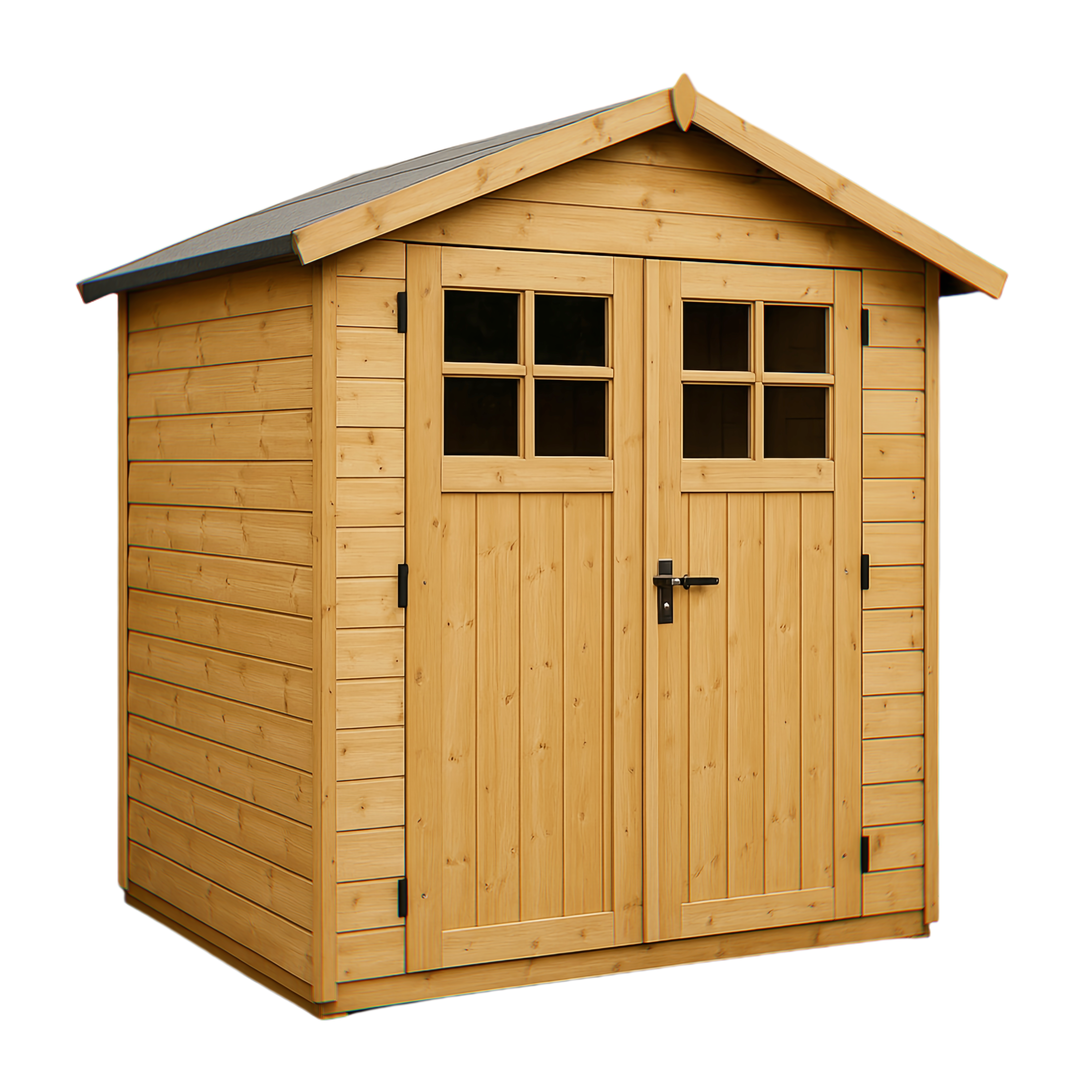 Caseta de jardín de madera 200x120x210 cm color madera klWYktC374NO