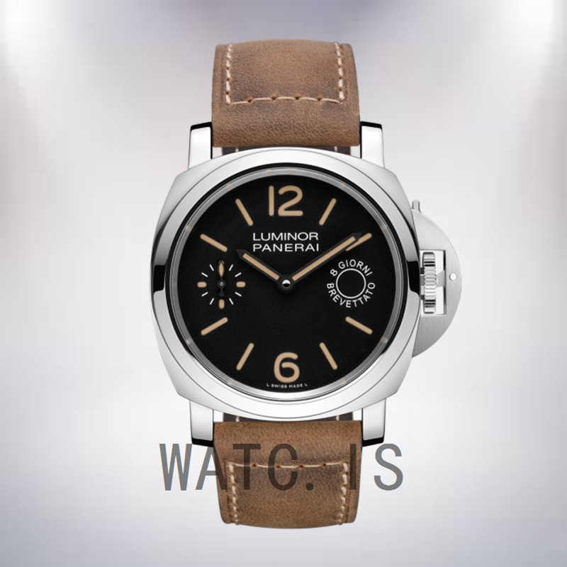 Panerai Luminor Marina 44mm Men's PAM00590 Leather Strap Black Dial