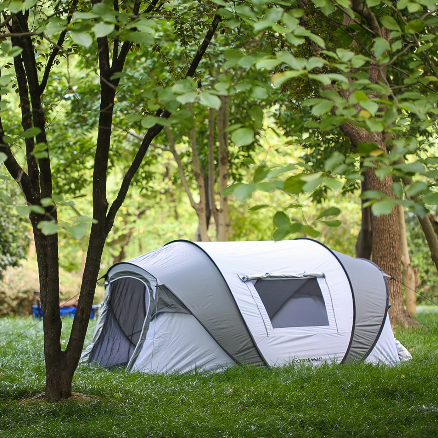 , 4-6 Persons White + Gray Pop-Up Boat Tent, , , - Image 3