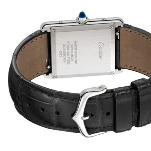 Cartier Tank Must Women Quartz Black Alligator Watch WSTA0072