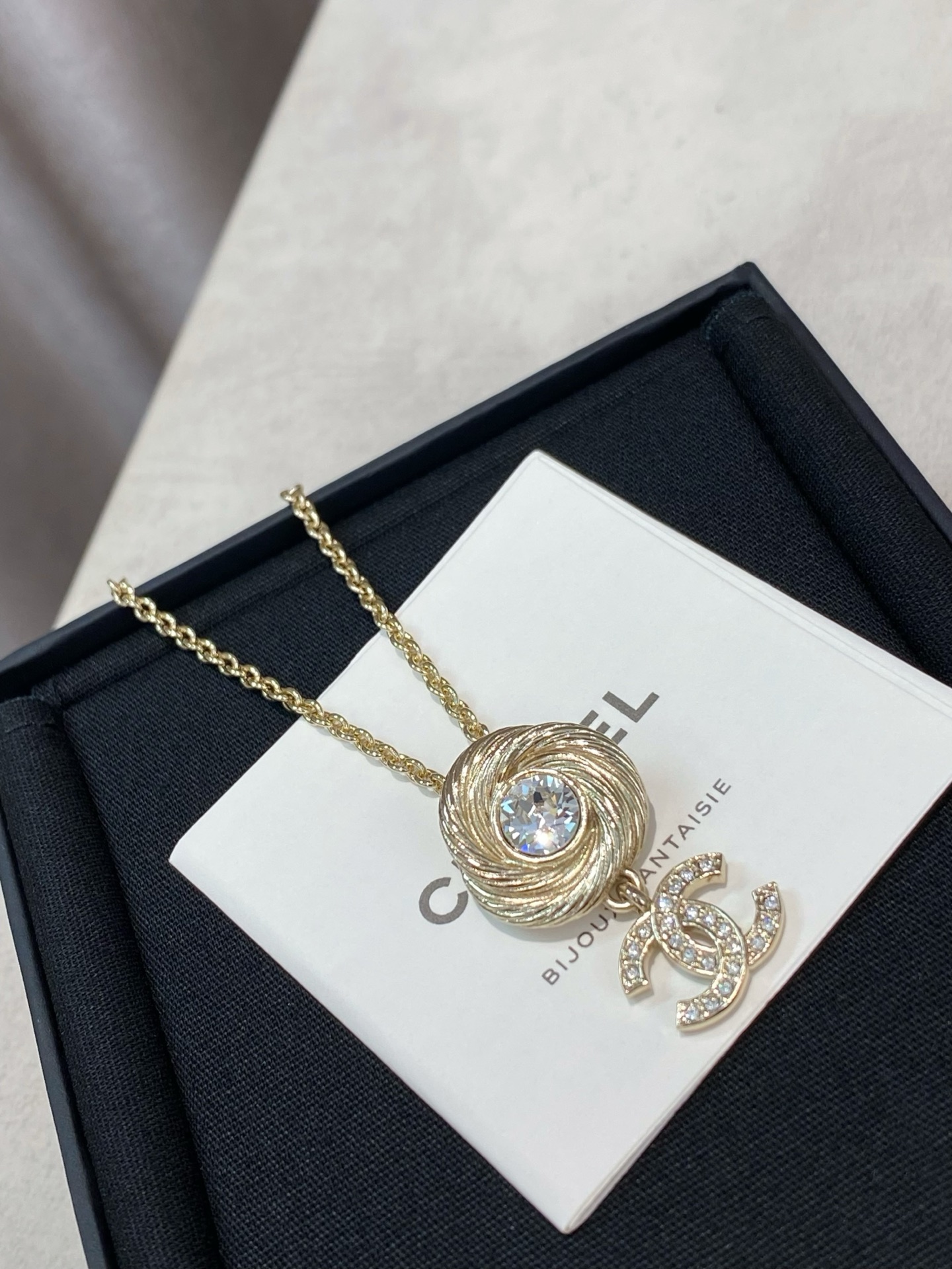 Chanel Twisted CC Pendant Necklace - Original Replica Club