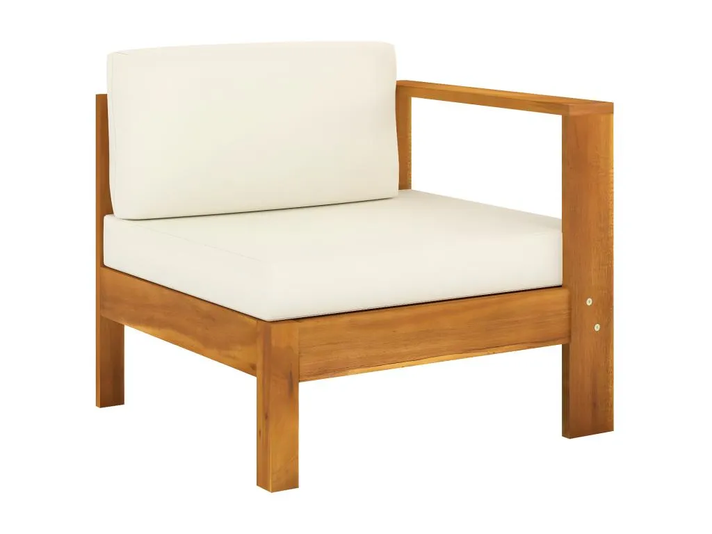 Sofá central con 1 reposabrazos Sancaldeco blanca crema YWNM83615