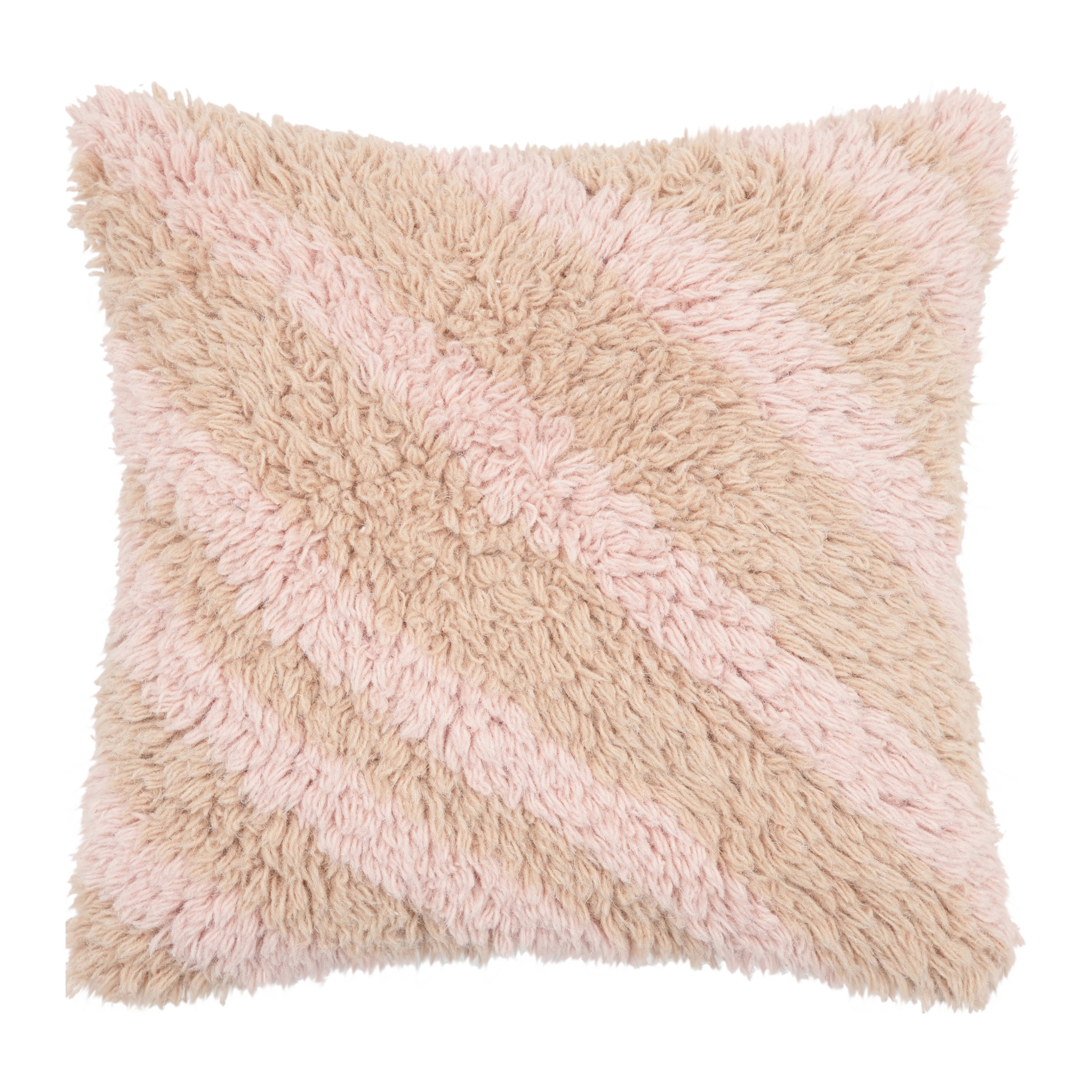 Blokker Strippi Sierkussen 50 x 50 cm - Roze / Beige