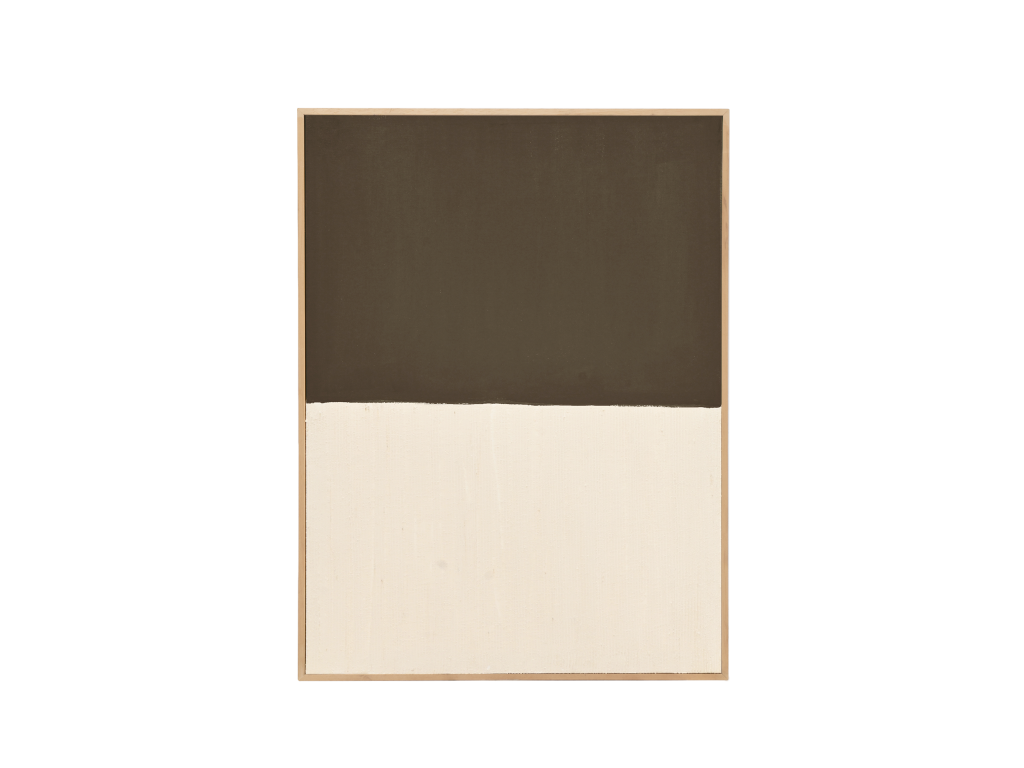 Cuadro decorativo sobre lienzo de algodón con marco de madera blanco pintado artesanalmente con pintura al oleo de 80x100cm - MARINA - Casaplu