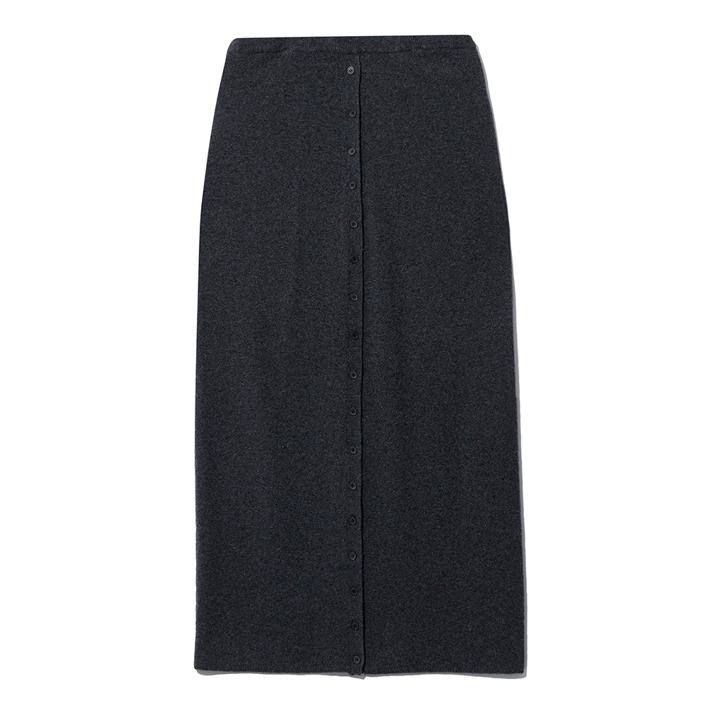 Le 17 septembre - Jupe Button Straight Knit - Charcoal
