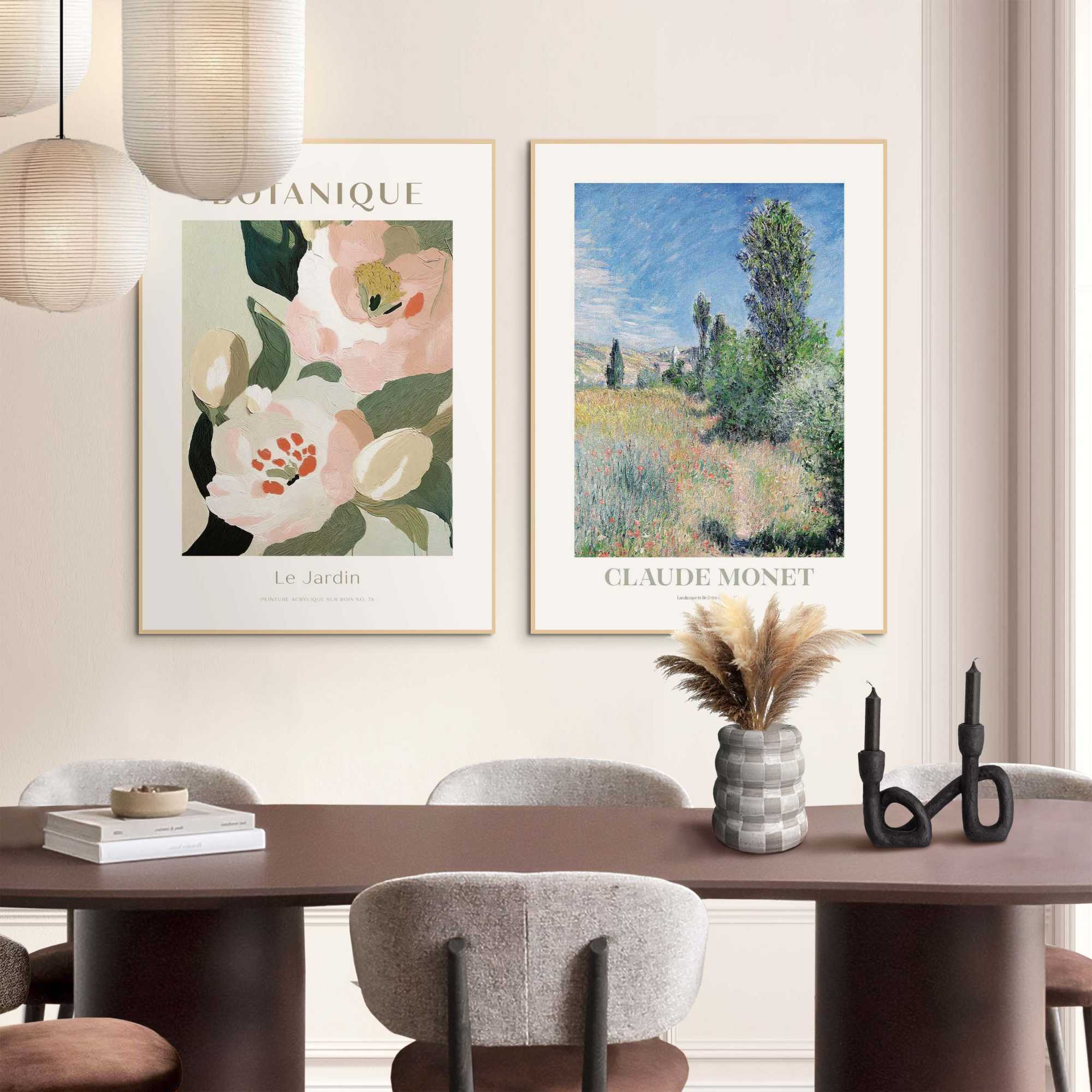 Reinders - Monet tuin bundel - Schilderijen set 50x70 cm - Groen