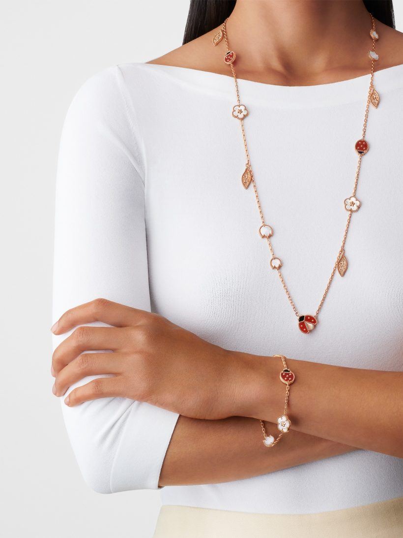 Replicate Lucky Spring long necklace, 15 motifs(1:1 replica) - Original Replica Club